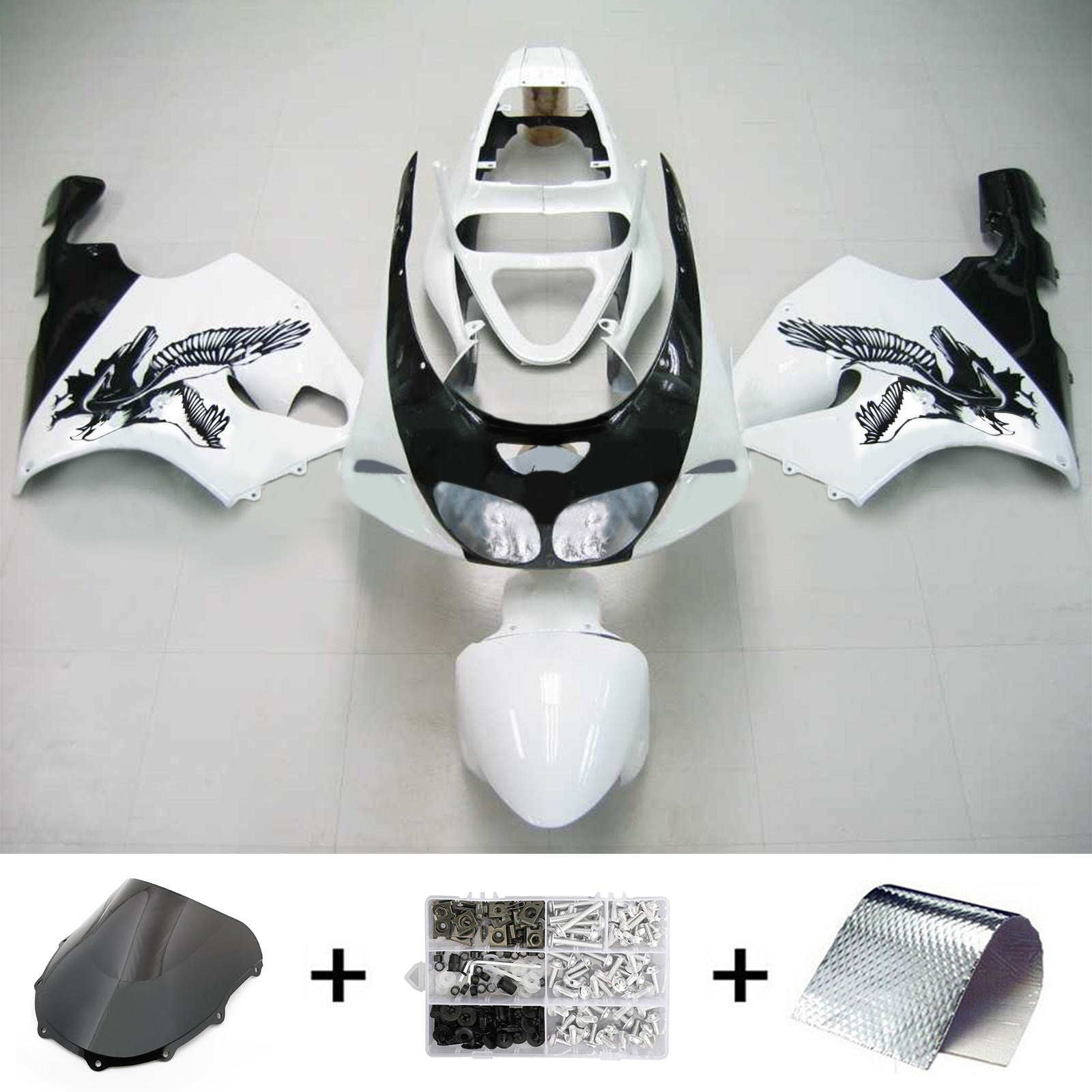 1996-2003 Kawasaki ZX7R Kit de carénage d'injection carrosserie plastique ABS