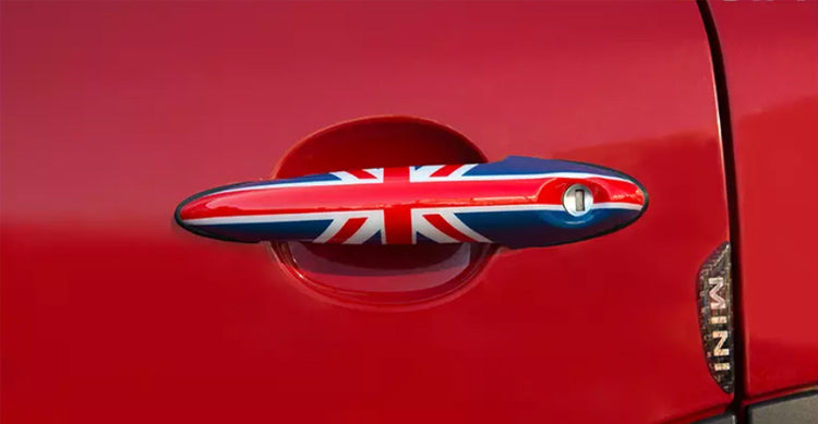 Mini Cooper R50 R52 R53 R55 Union Jack UK Flag Checkered Door Handle Cover Generic