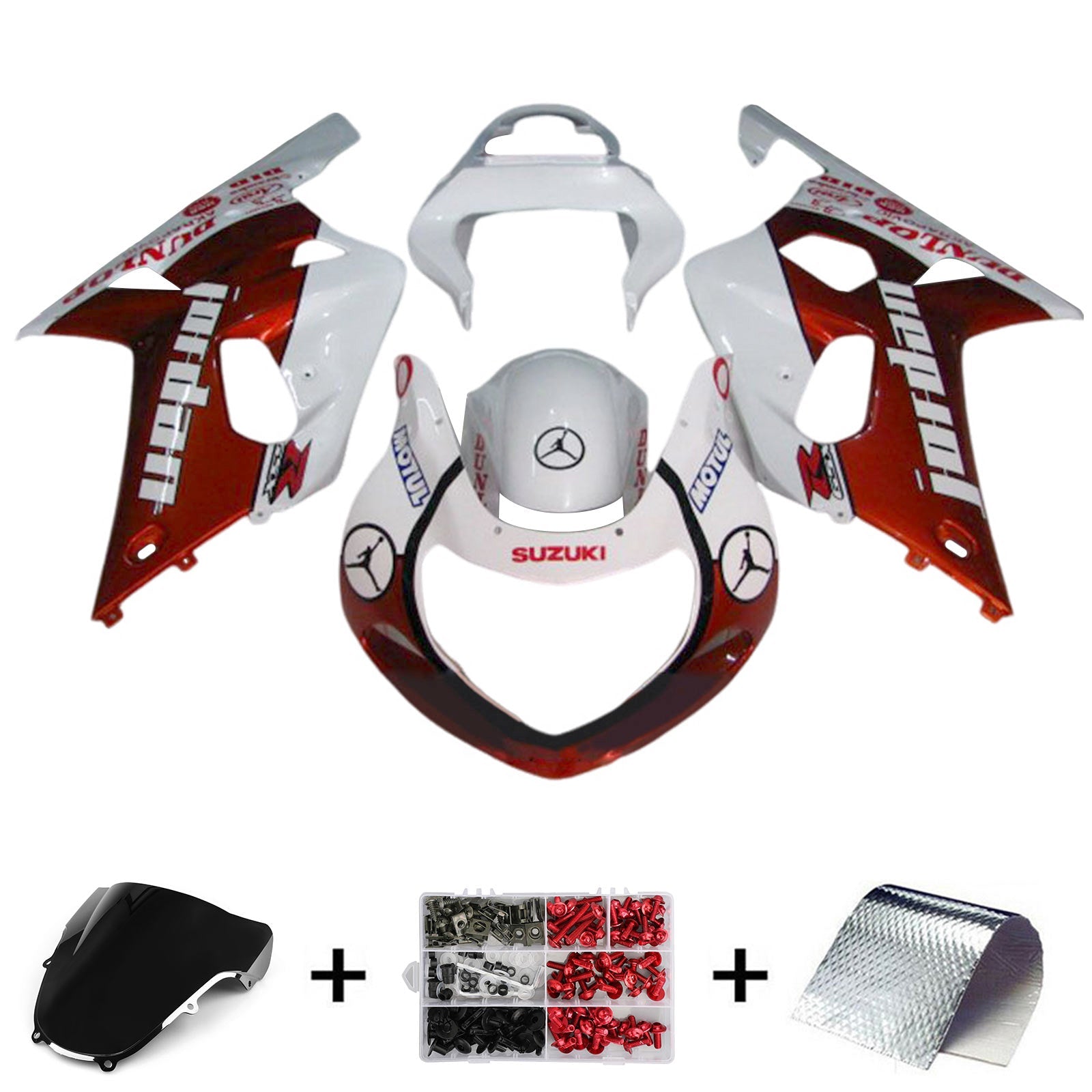 2000-2002 Suzuki GSXR1000 K1 K2 Fairing Kit Bodywork Plastic ABS