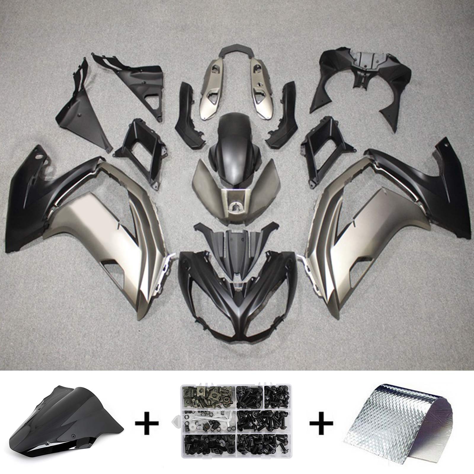 2012-2016 Kawasaki ER6F Ninja650 Amotopart Kit de carénage d'injection carrosserie plastique ABS #115