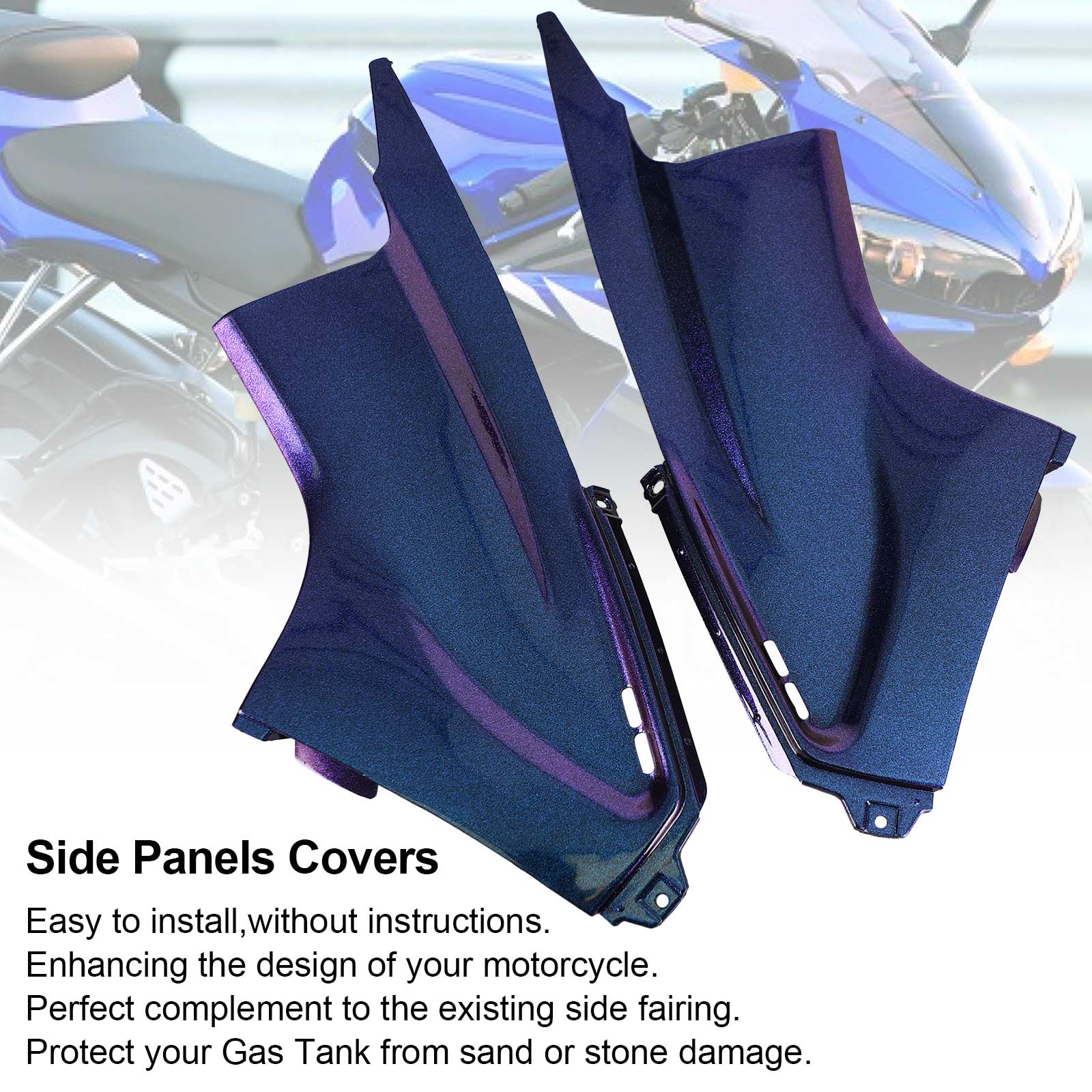 Gas Tank Side Trim Cover Panel Fairing Cowl for Yamaha YZF R6 2003-2005 Generic