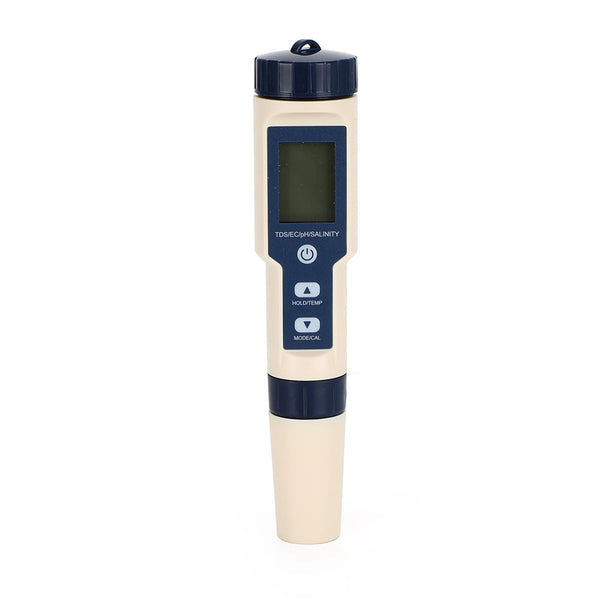 5in1 PH/TDS/EC/Zoutgehalte/Temperatuur Digitale Waterkwaliteit Tester Meter Testtool