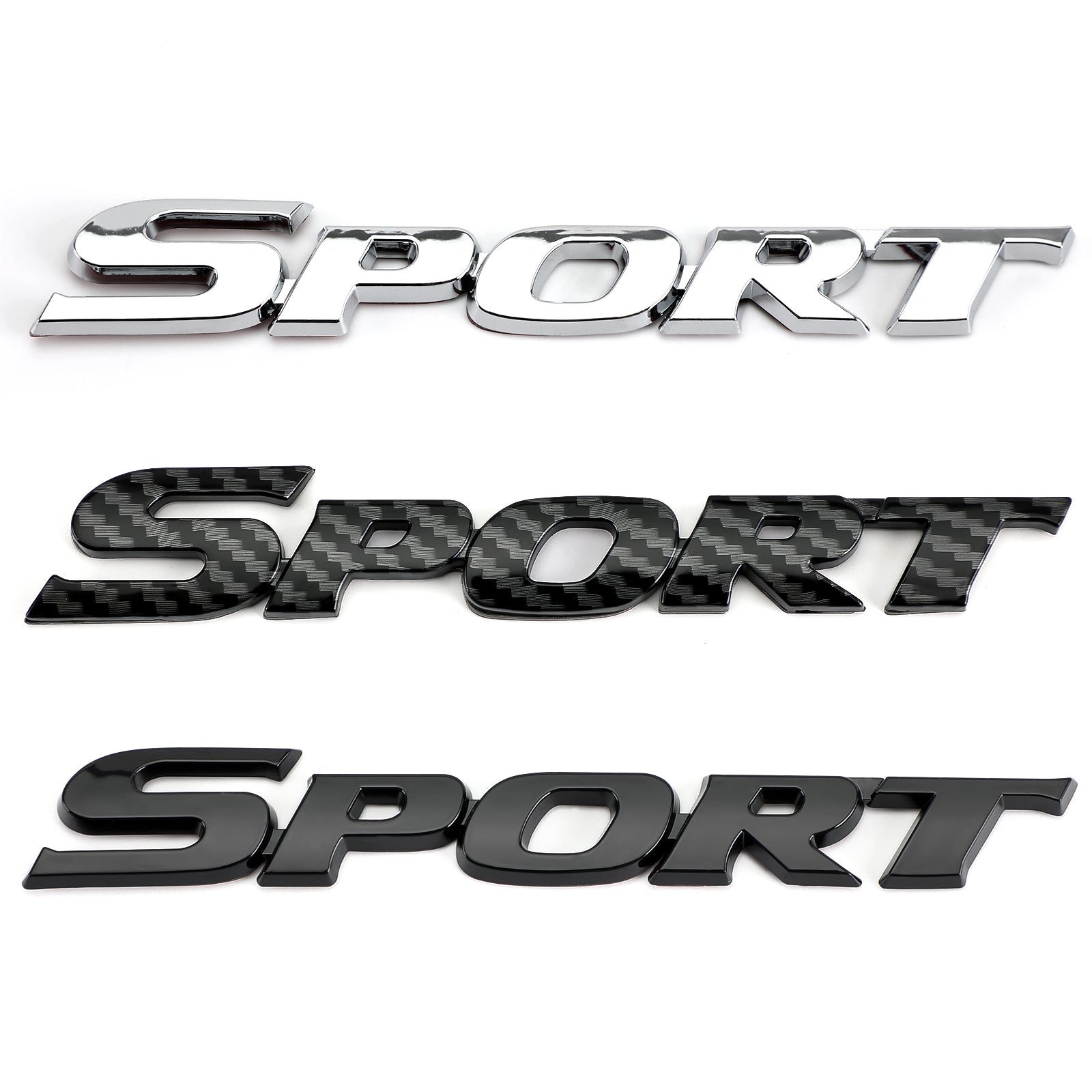 3D Metal Sport Logo Car Trunk Tailgate Emblem Badge Decal Sticker Silver Generic