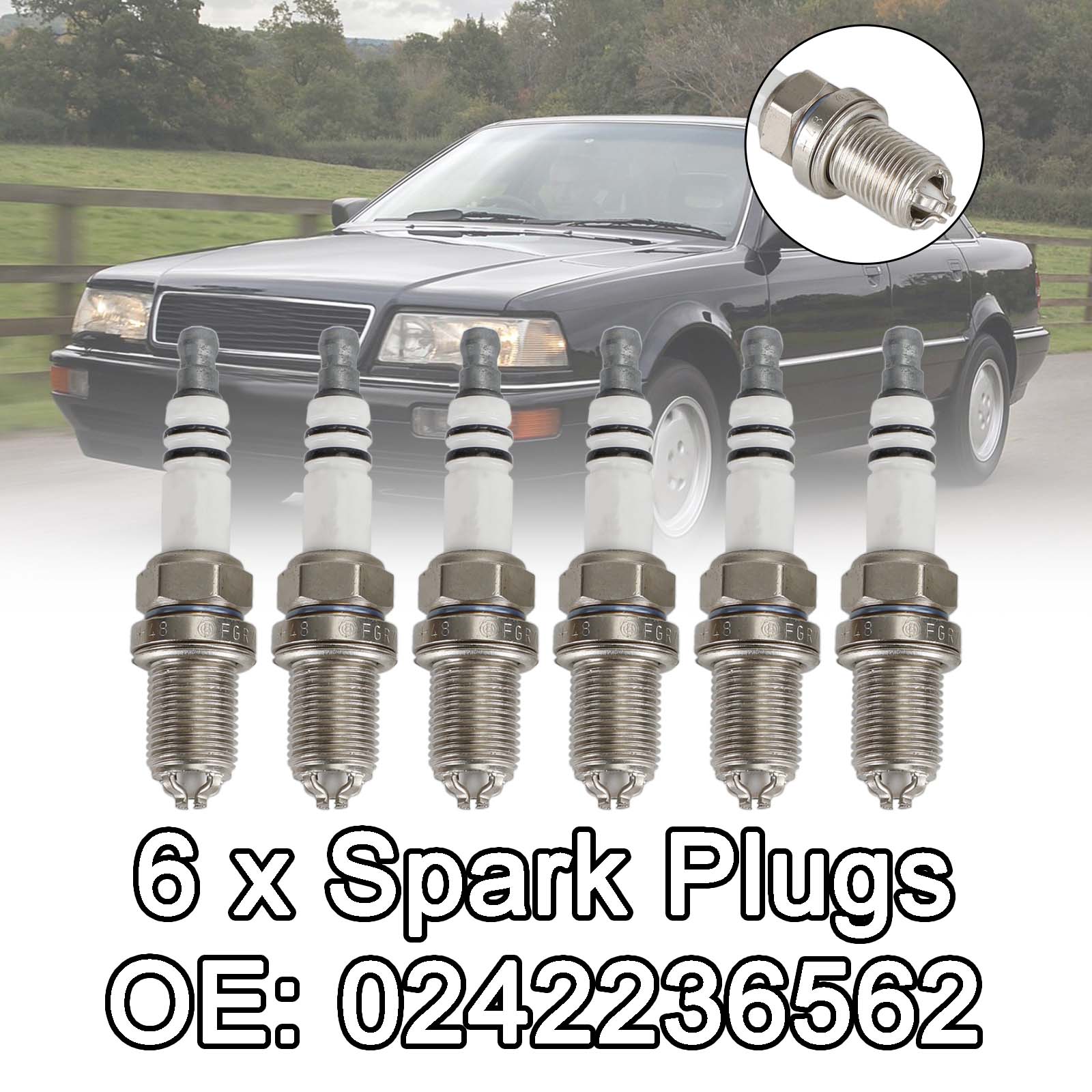 6x BMW E36 E46 323i 325i 323i 328i 330i E39 Spark Plugs 0242236562