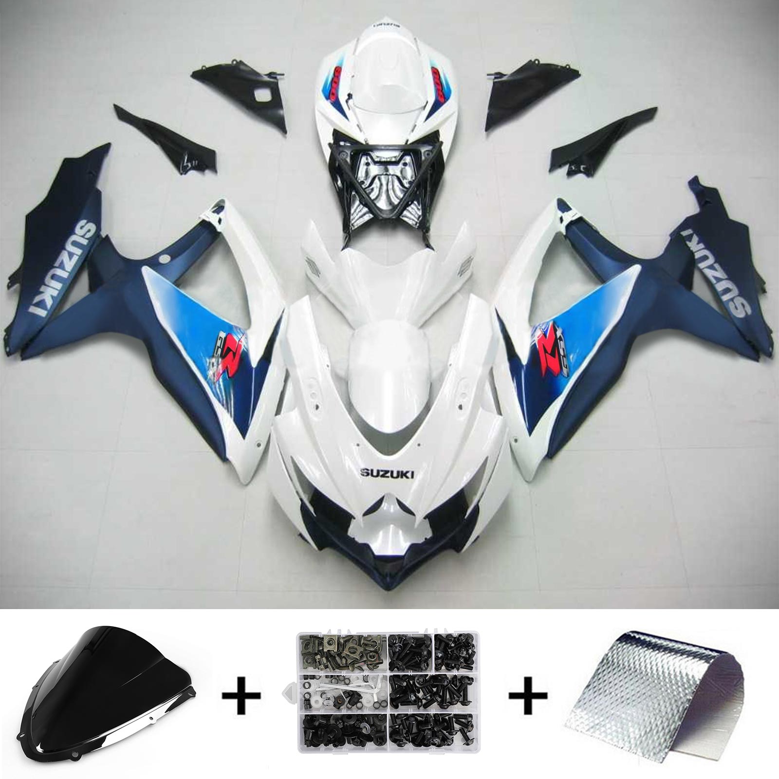 2008-2010 Suzuki GSXR 600/750 K8 Kit de carénage d'injection carrosserie plastique ABS