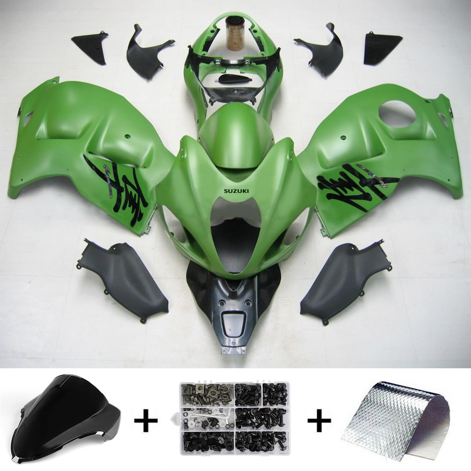 1999-2007 Suzuki Hayabusa GSX1300 Amotopart Kit de carénage d'injection carrosserie plastique ABS #111