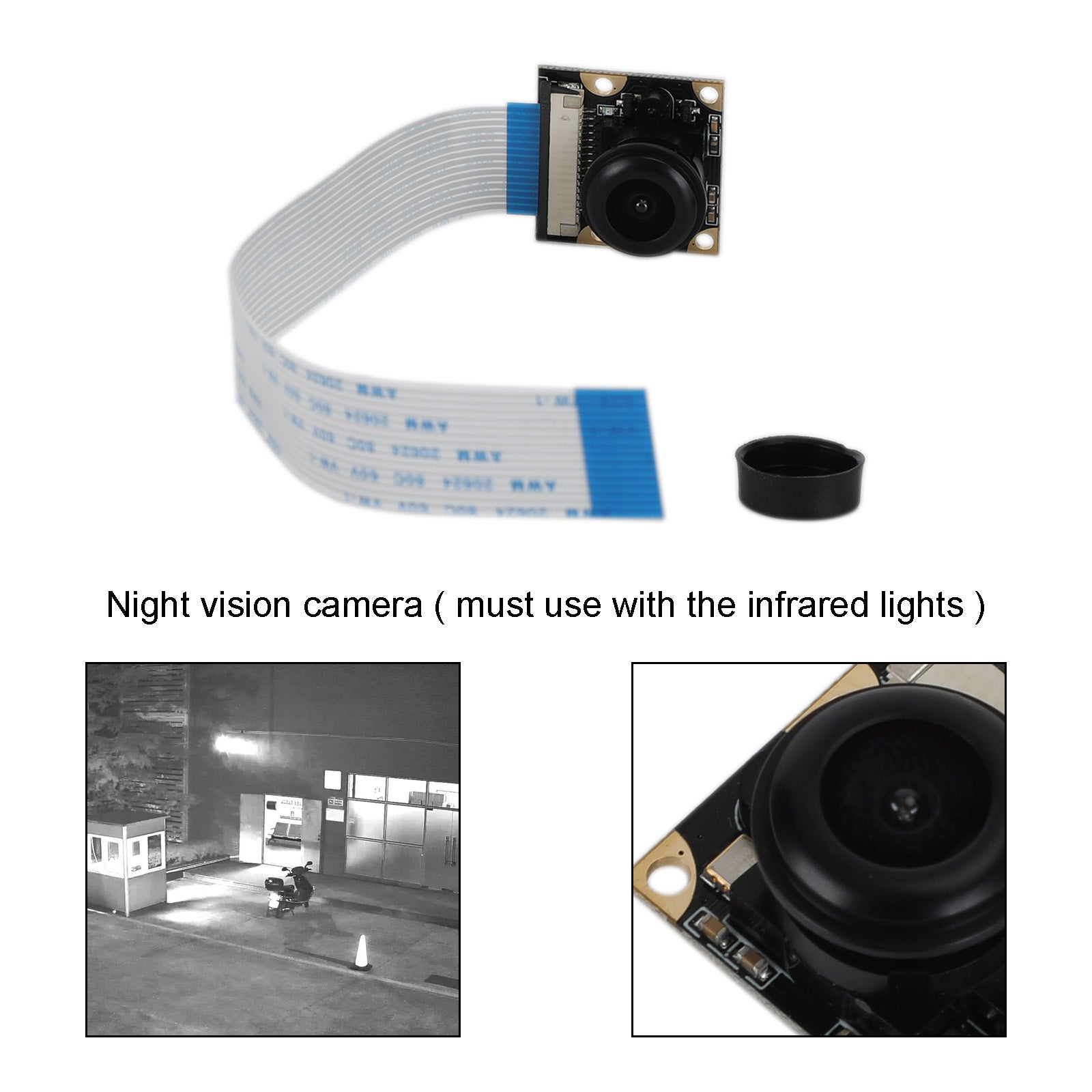 5Mp 130-220 graden nacht-infraroodlichtzichtcamera voor Raspberry Pi 4B 3B + 3B