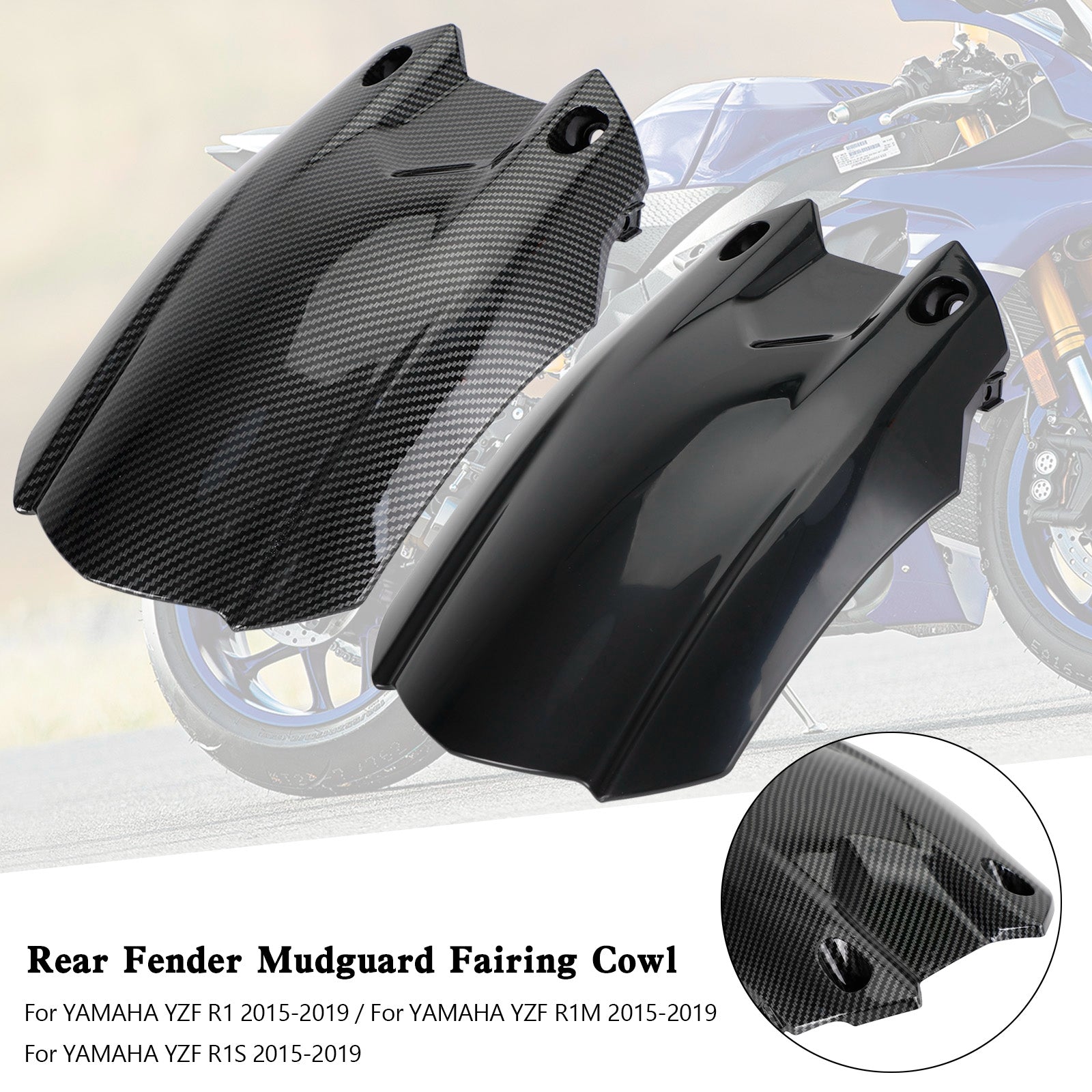 YAMAHA YZF-R1 YZF R1M R1S 2015-2019 Rear Fender Mudguard Fairing Cowl