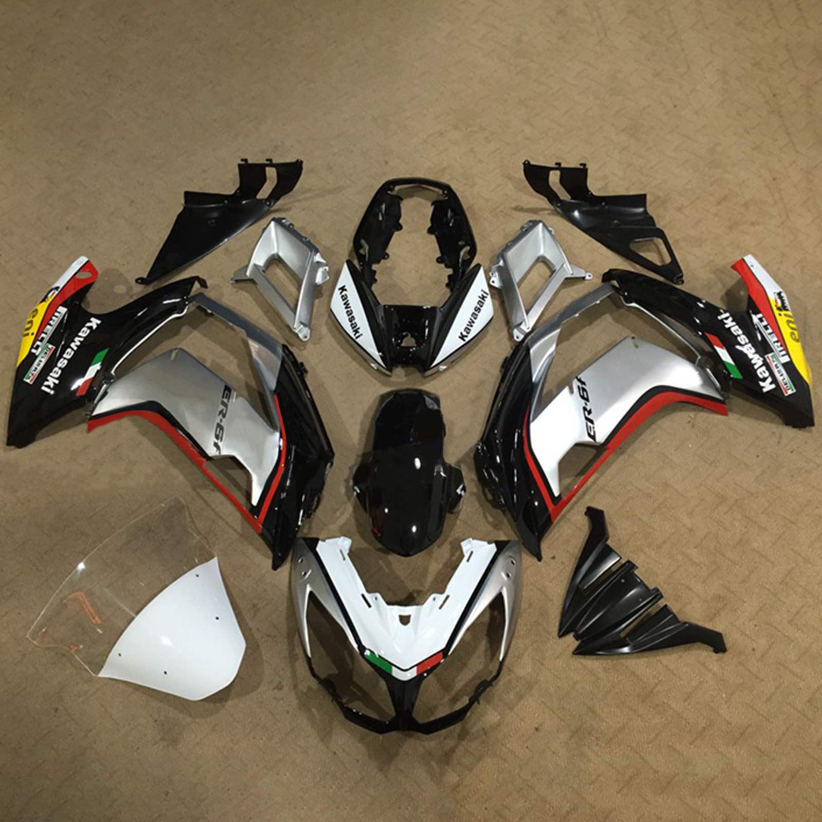 2012-2016 Kawasaki ER6F Ninja650 Amotopart Injection Fairing Kit Bodywork Plastic ABS #122