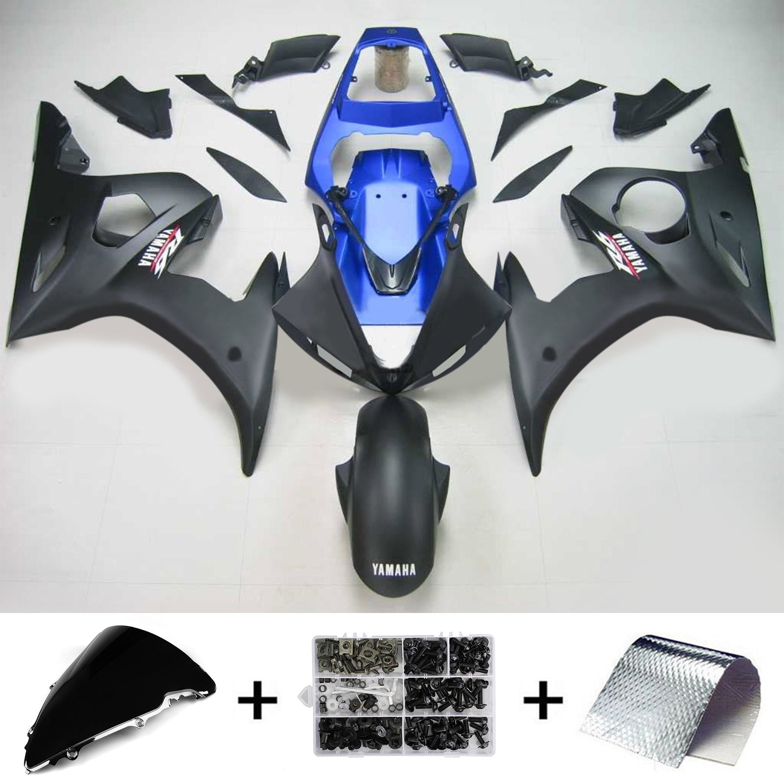 2003-2004 Yamaha YZF 600 R6 2006-2009 R6S Amotopart Injection Fairing Kit Karosseri Plast ABS #118