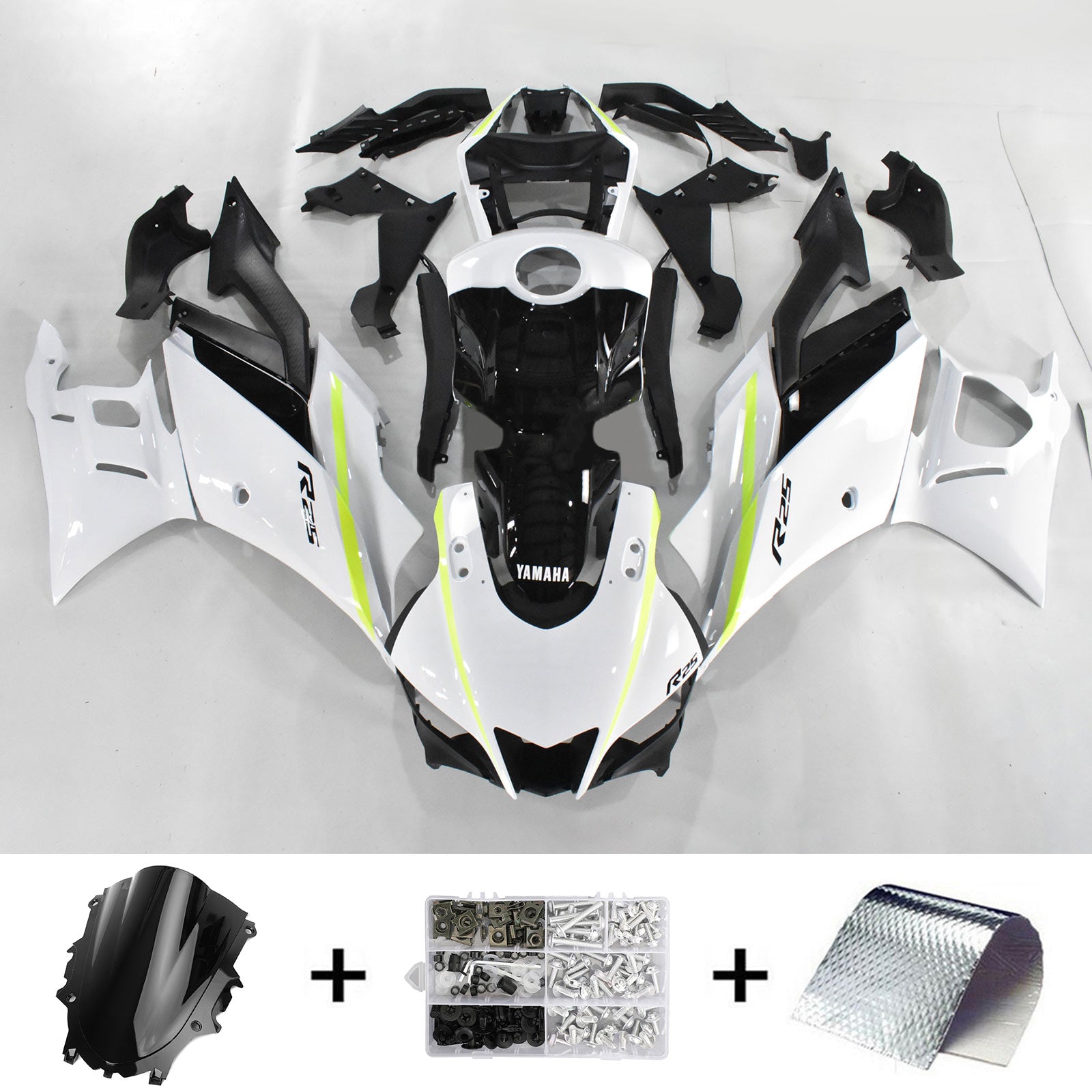 2022-2023 Yamaha YZF-R3 R25 Injection Fairing Kit Karosseri Plast ABS #115