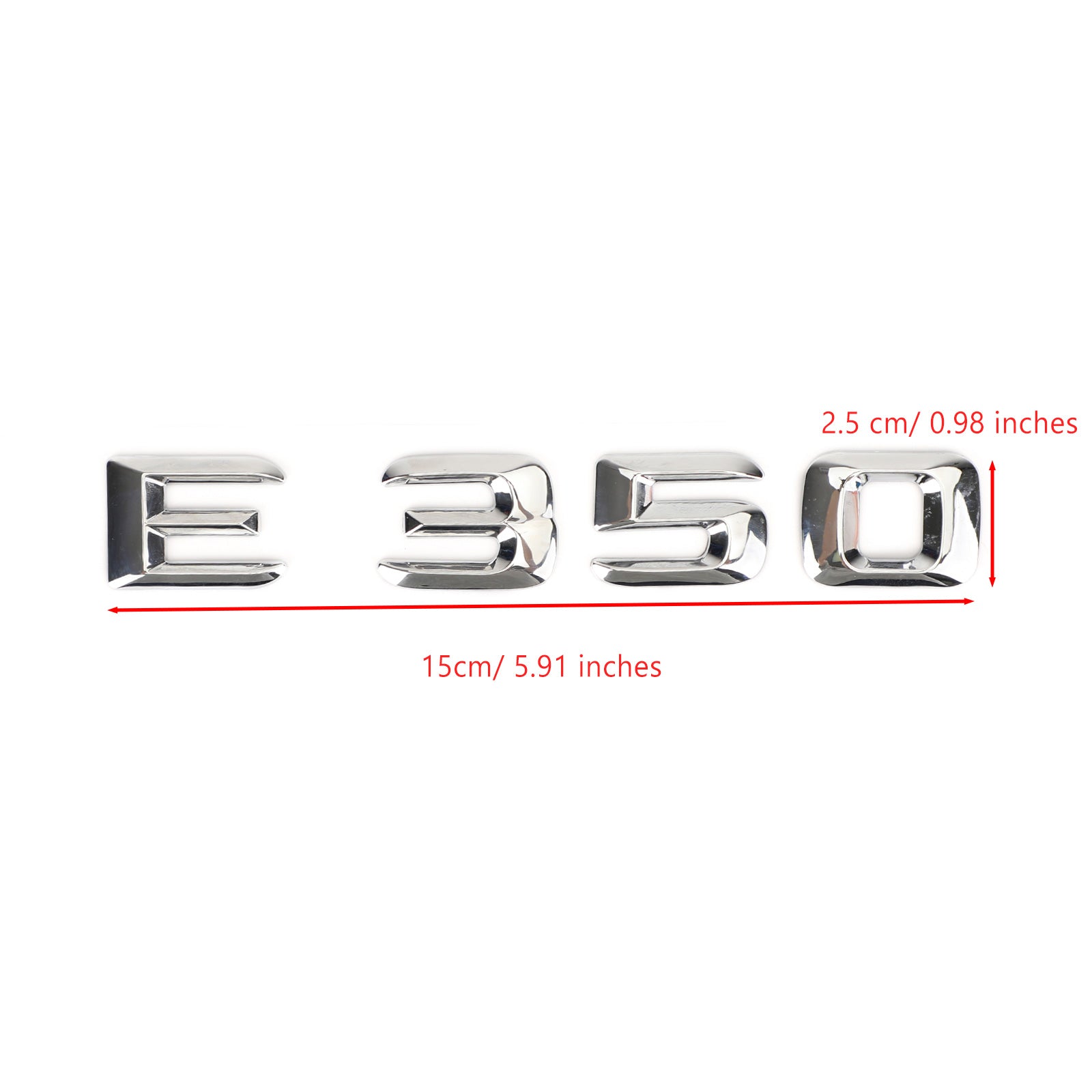 Rear Trunk Emblem Badge Nameplate Decal Letters Numbers Fit Mercedes E350 Chrome