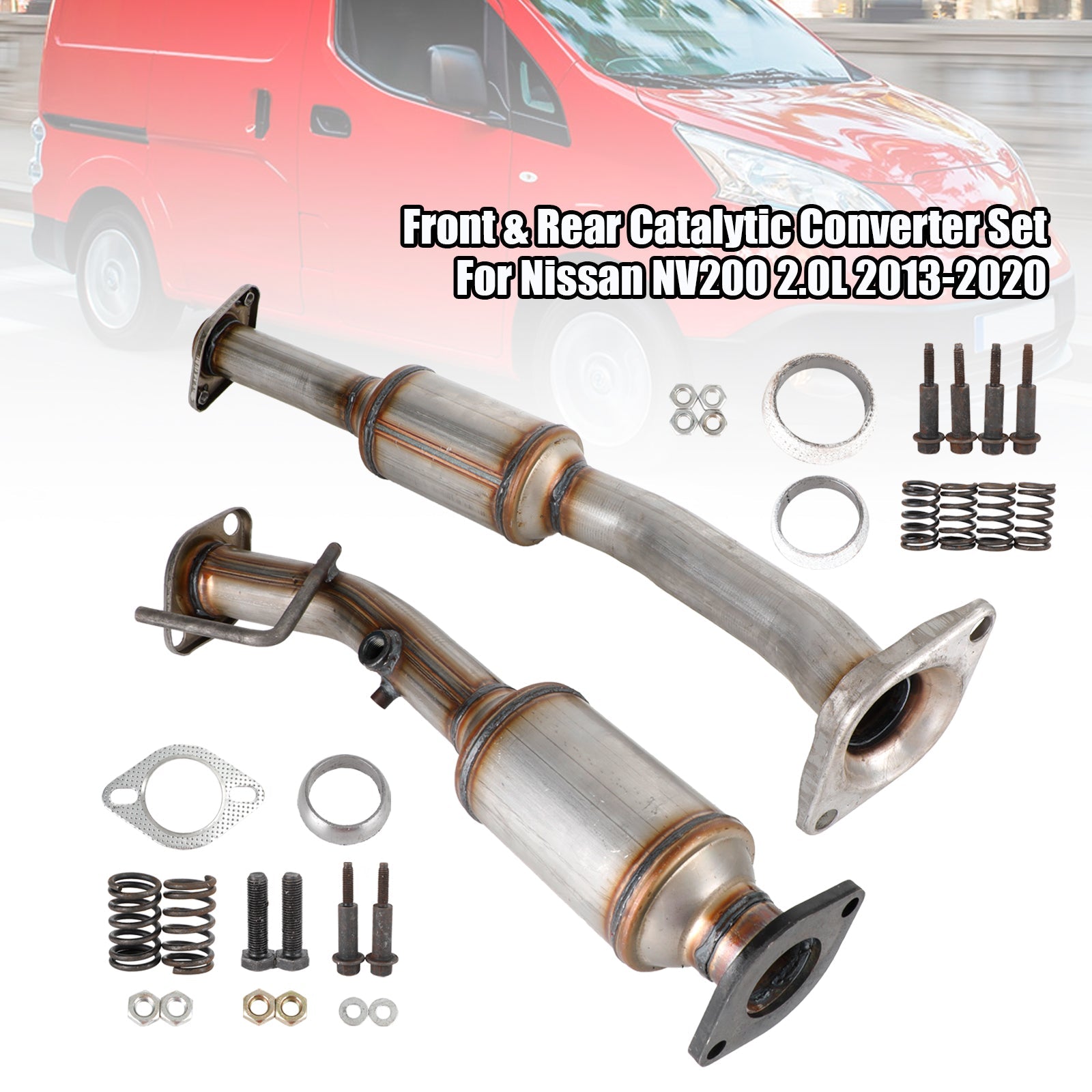 13-19 Nissan NV200 2.0L Ensemble de convertisseur catalytique avant et arrière générique