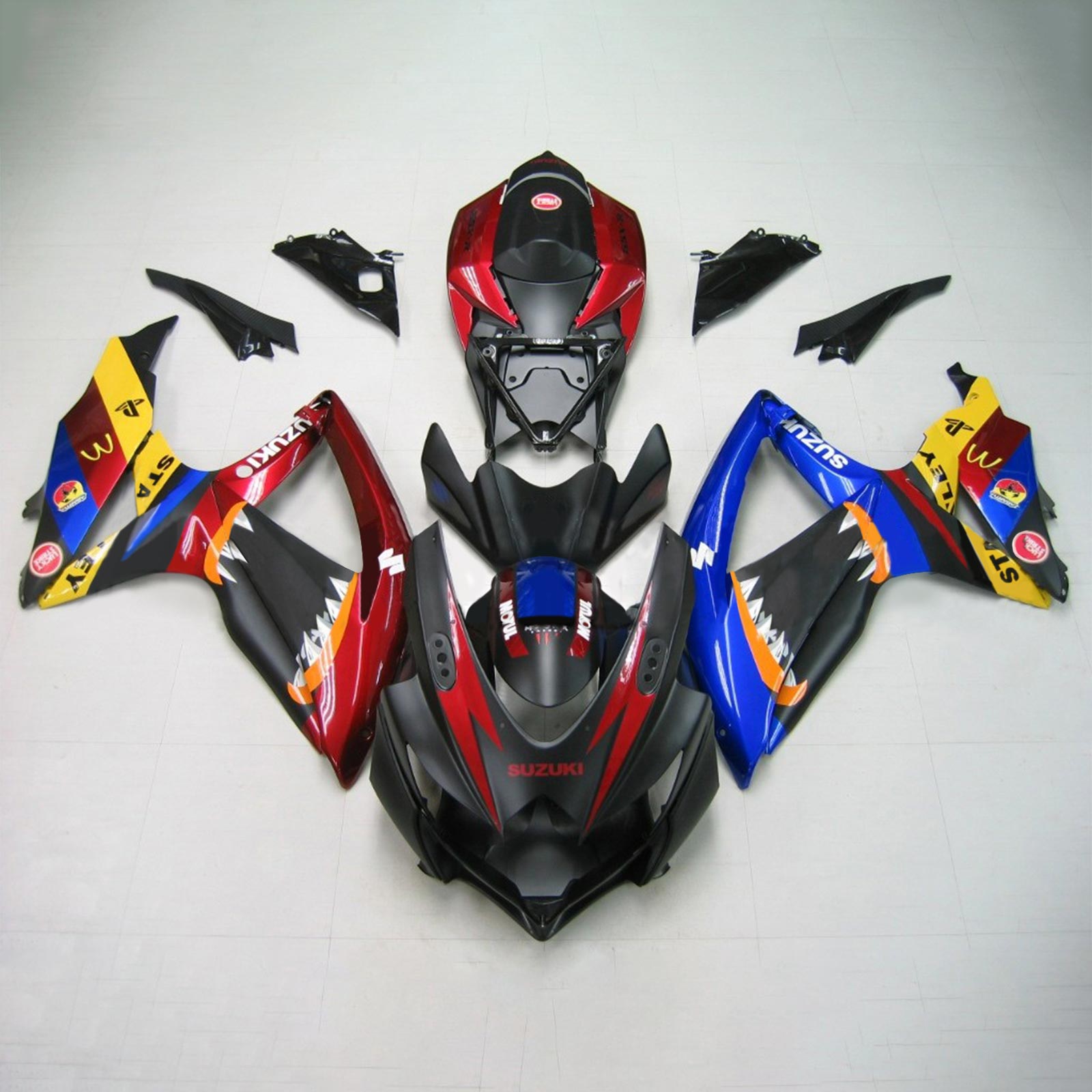 2008-2010 Suzuki GSXR 600/750 K8 Amotopart Injection Fairing Kit Bodywork Plastic ABS #154