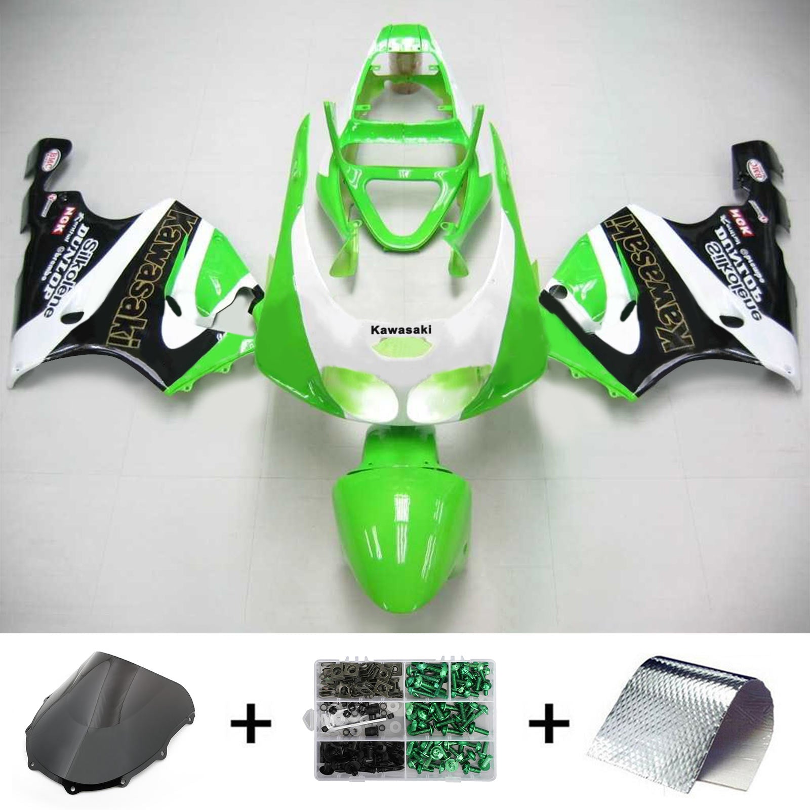 1996-2003 Kawasaki ZX7R Kit de carénage d'injection carrosserie plastique ABS