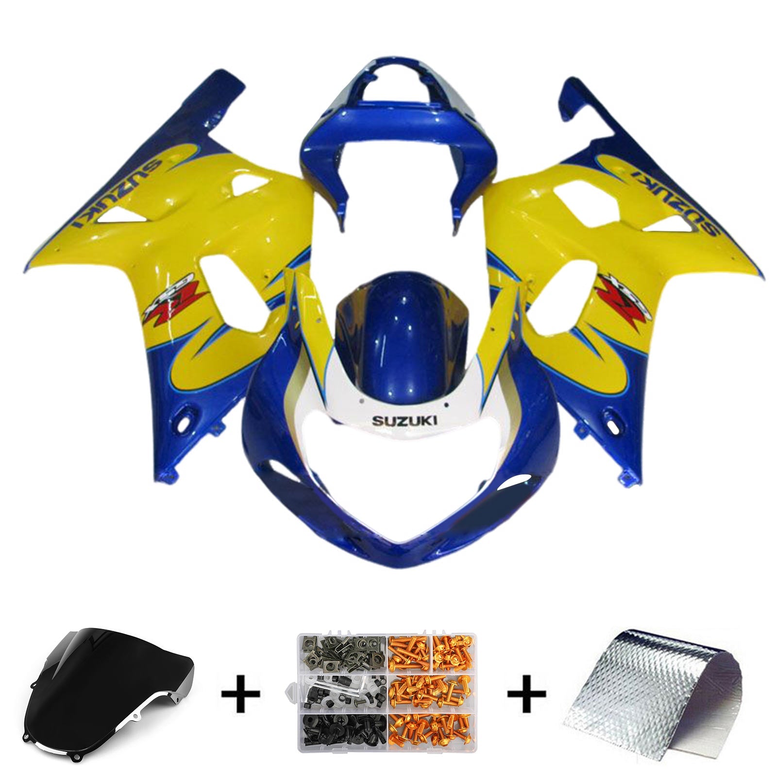 2000-2002 Suzuki GSXR1000 K1 K2 Kit de carénage carrosserie plastique ABS