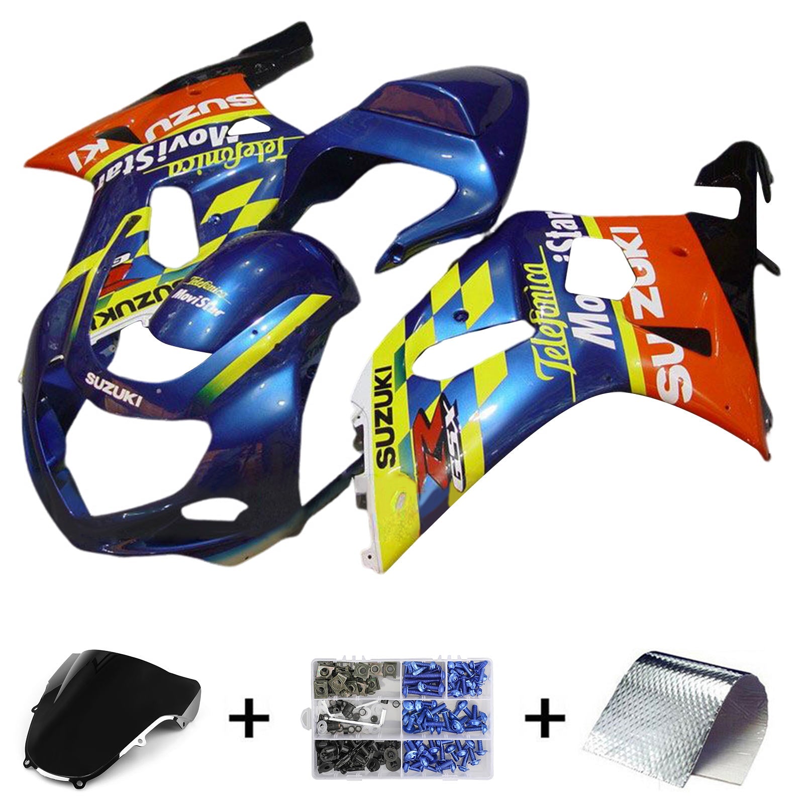 2000-2002 Suzuki GSXR1000 K1 K2 Fairing Kit Bodywork Plastic ABS