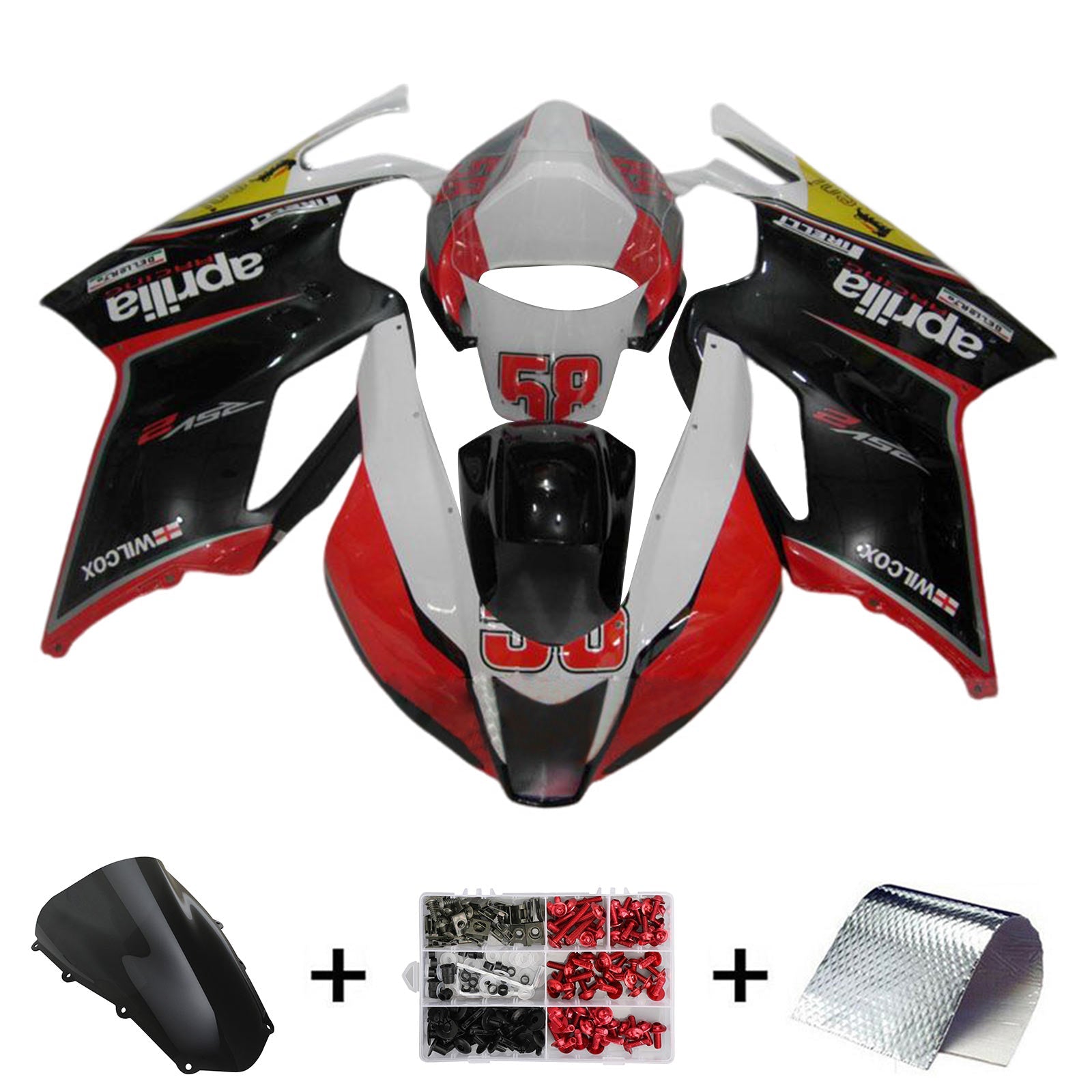 2003-2006 Aprilia RSV1000 Kit carénage carrosserie plastique