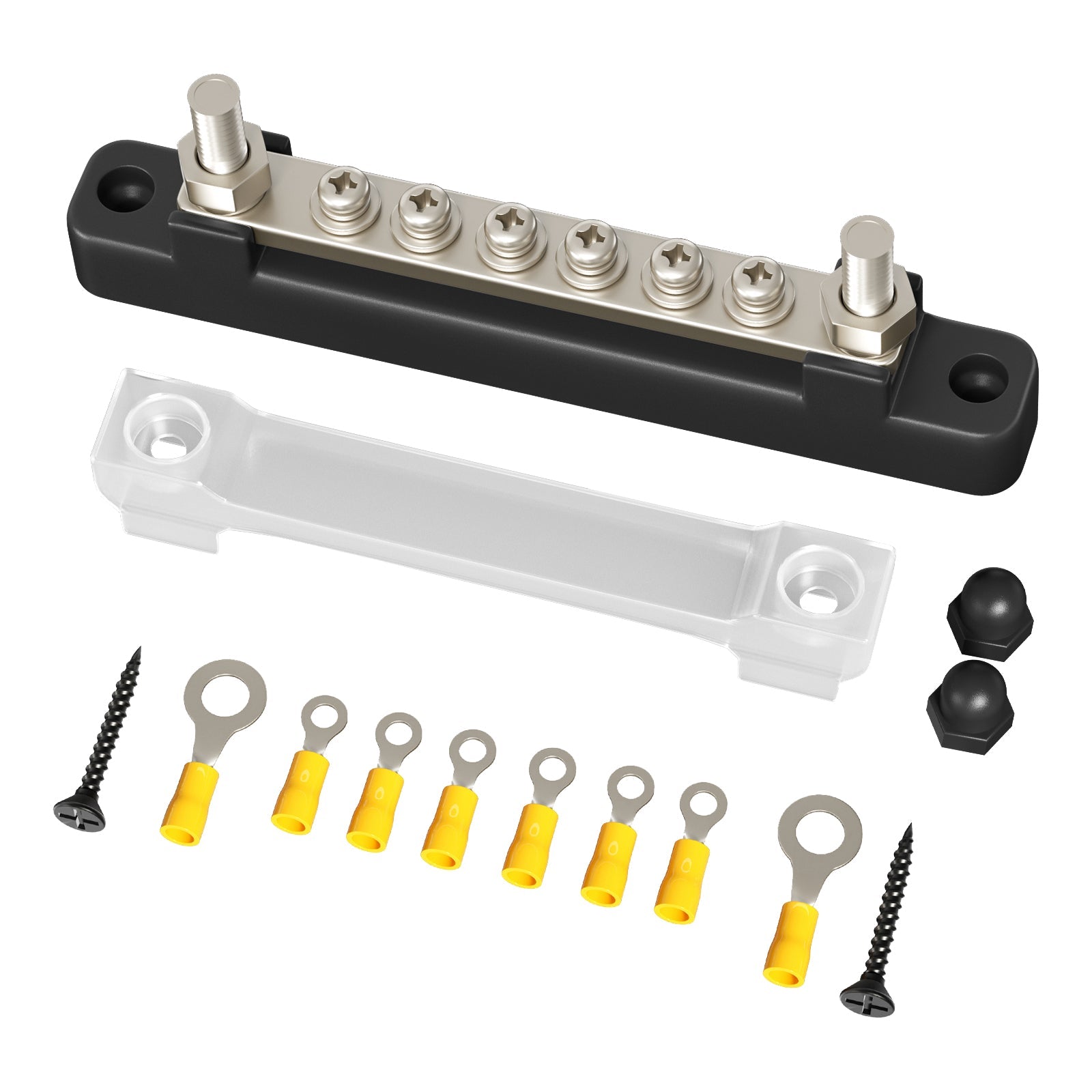 2/4/6/12 Way Dual-row Car Bus Bar Block Distribution Terminal For Auto Marine