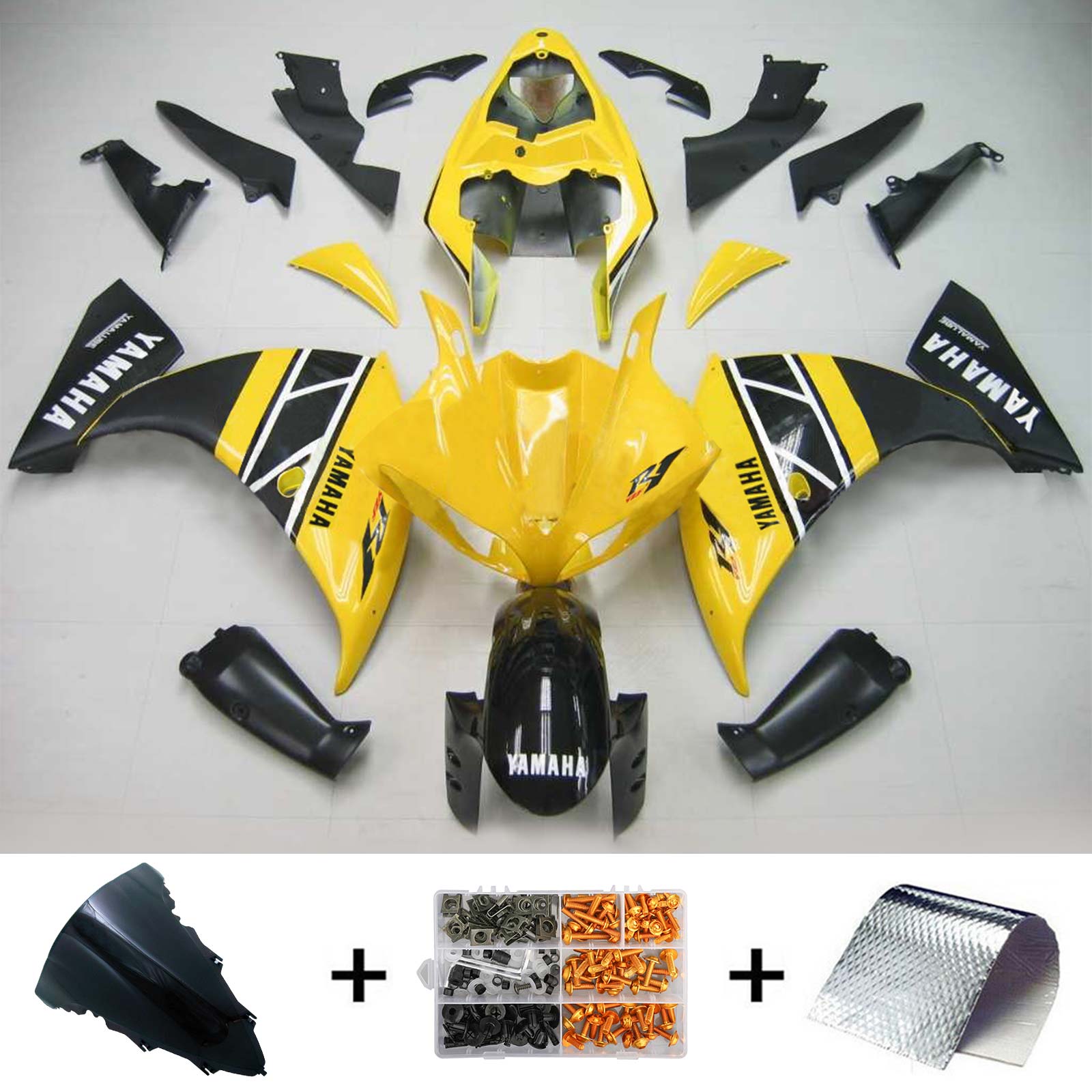 2009-2011 Yamaha YZF 1000 R1 Amotopart Injection Fairing Kit Bodywork Plastic ABS #138