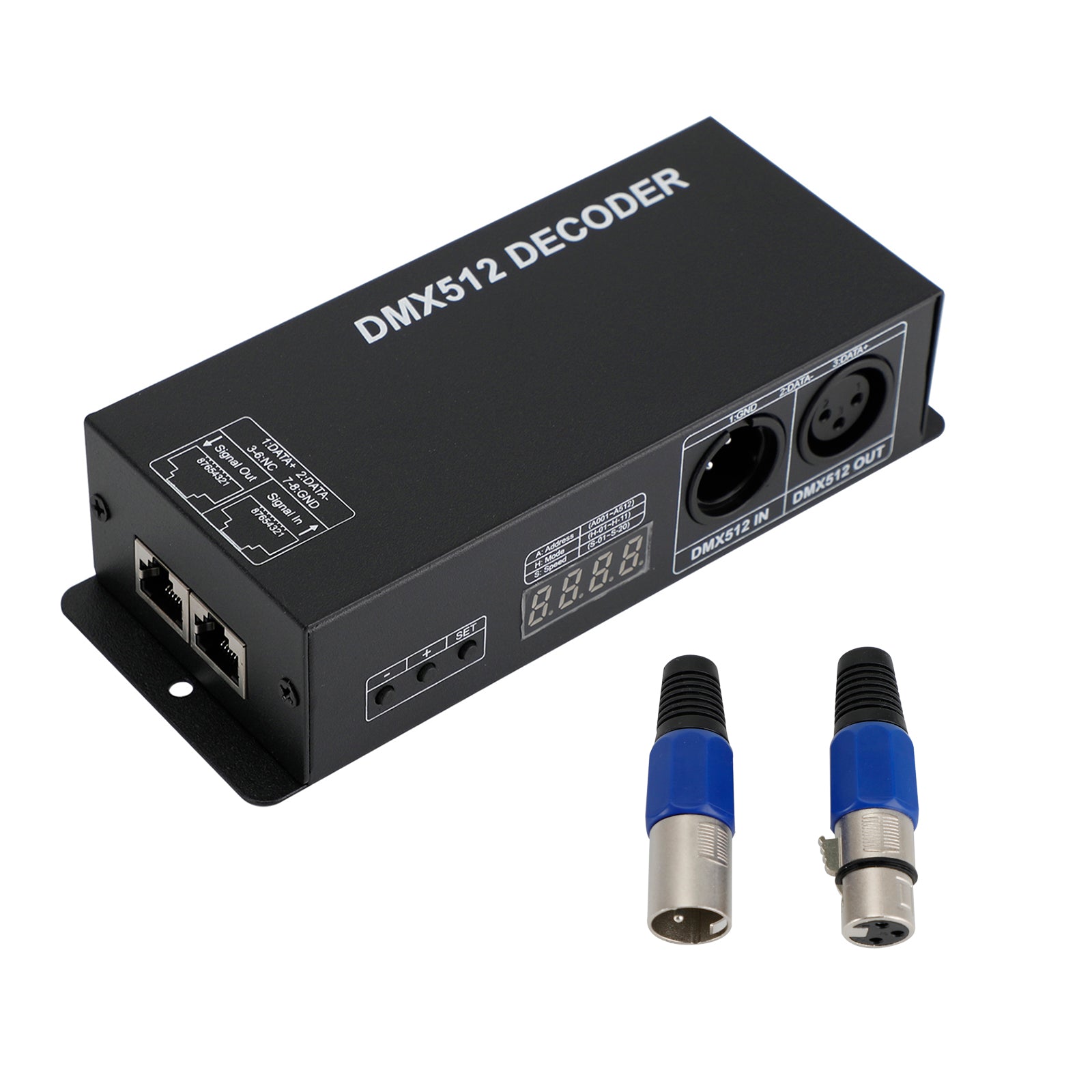 LED RGBW DMX 512 Controller Decoder Dimmer 4 Kanalen 16A 4x4A Streeplicht