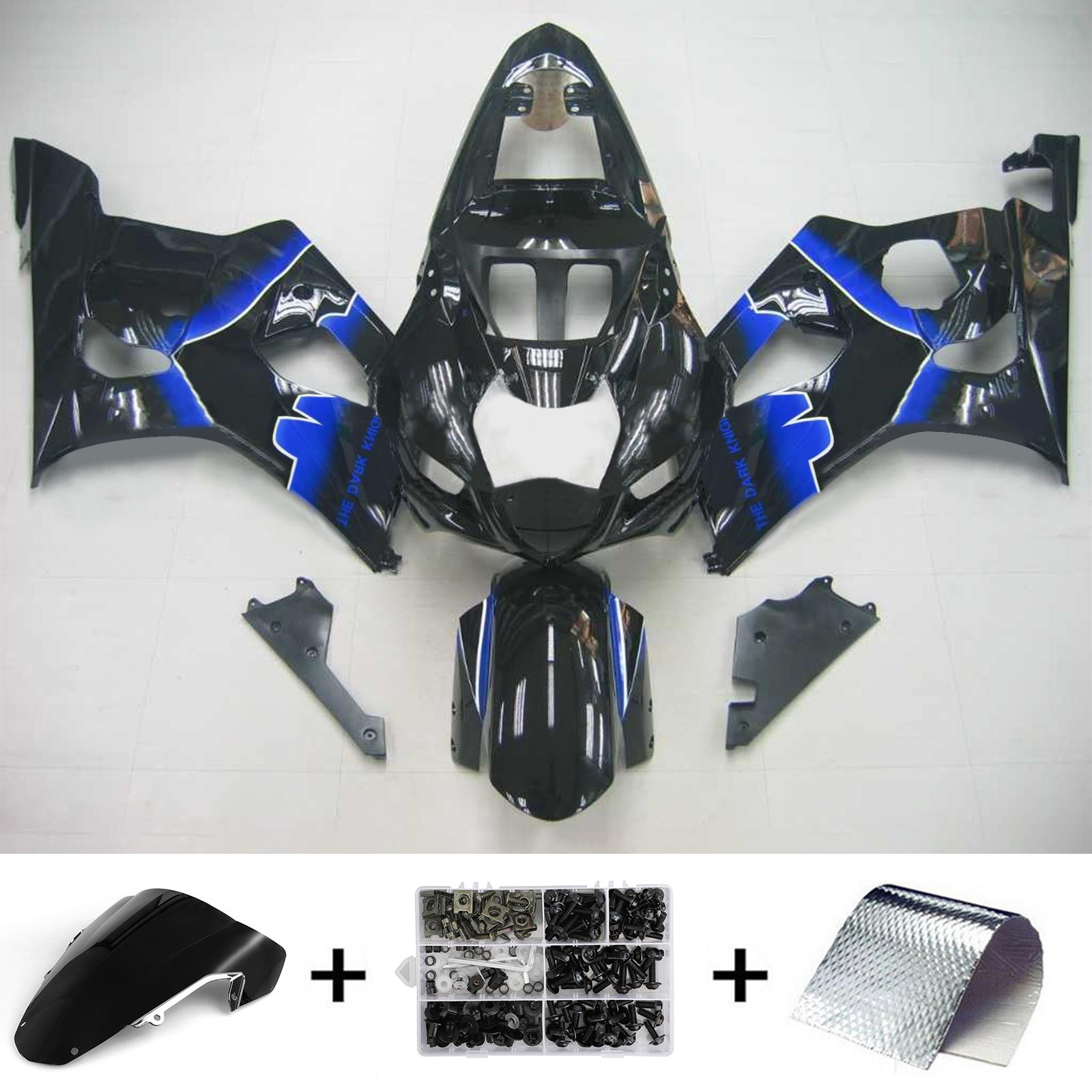 2003-2004 Suzuki GSXR1000 K3 Amotopart Injection Fairing Kit Karosseri Plast ABS #115