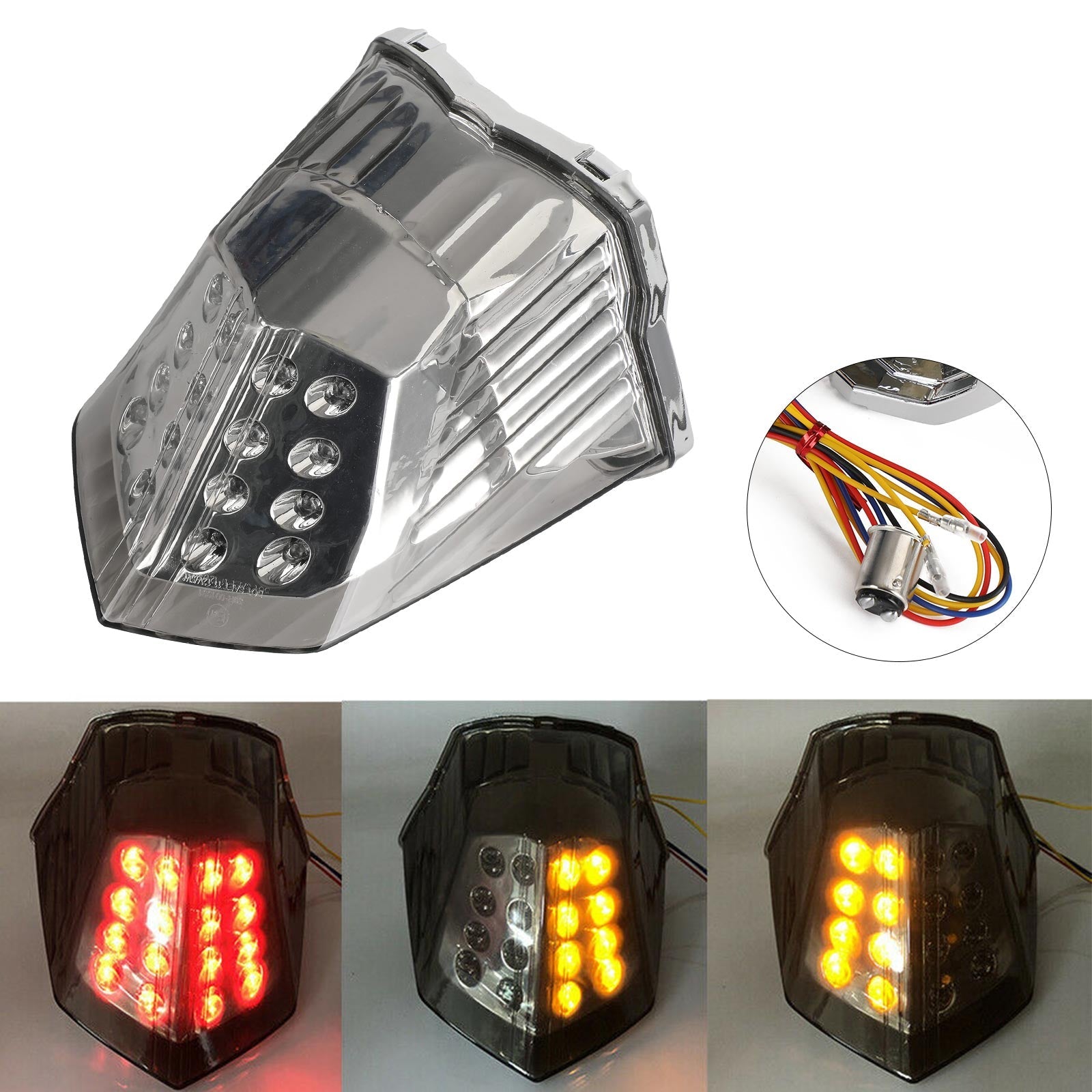2009-2014 Yamaha Diversion 600 XJ6 FZ6 Feu arrière clignotant intégré