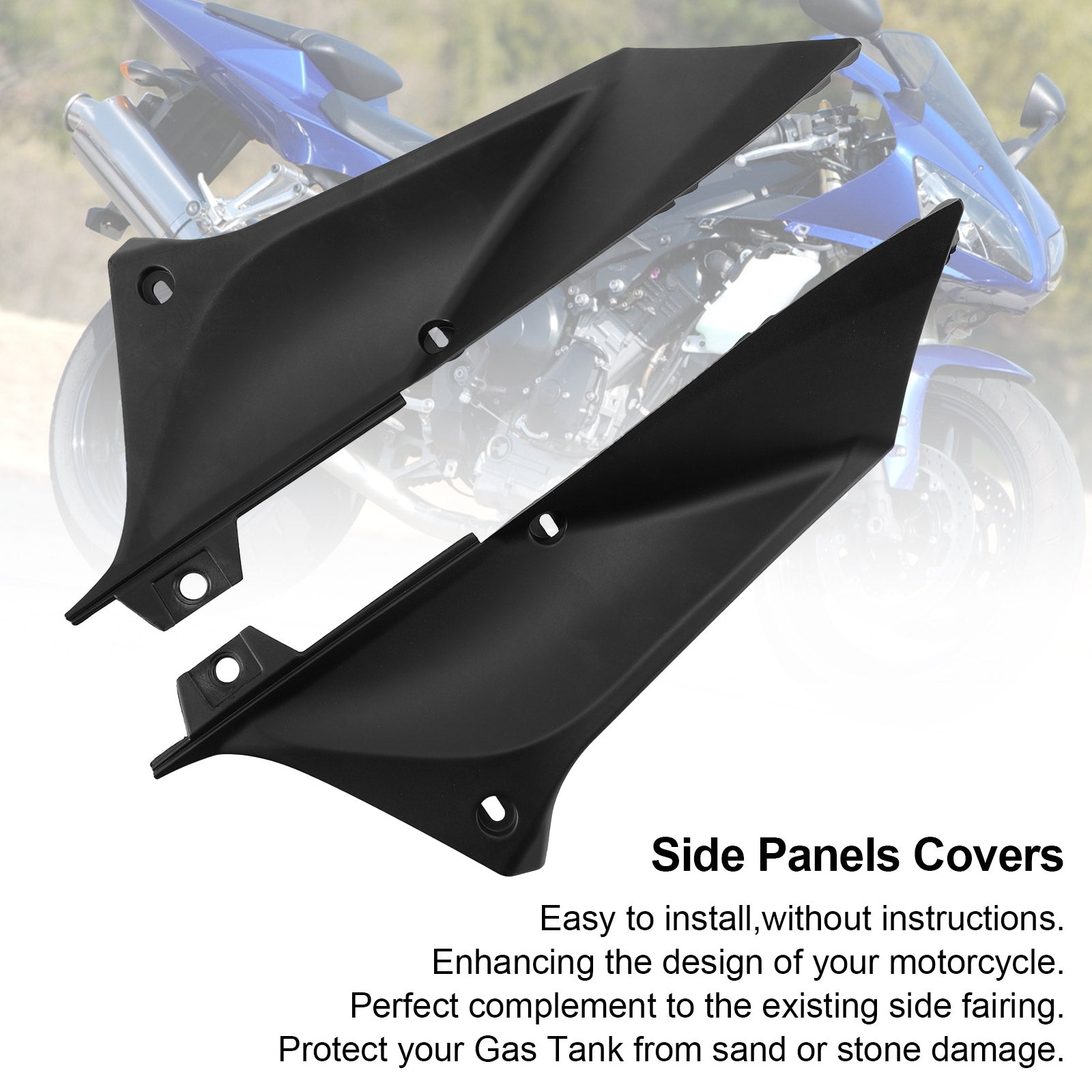 Areyourshop Gas Tank Side Trim Cover Panel Fairing Cowl for Yamaha YZF R1 2002-2003