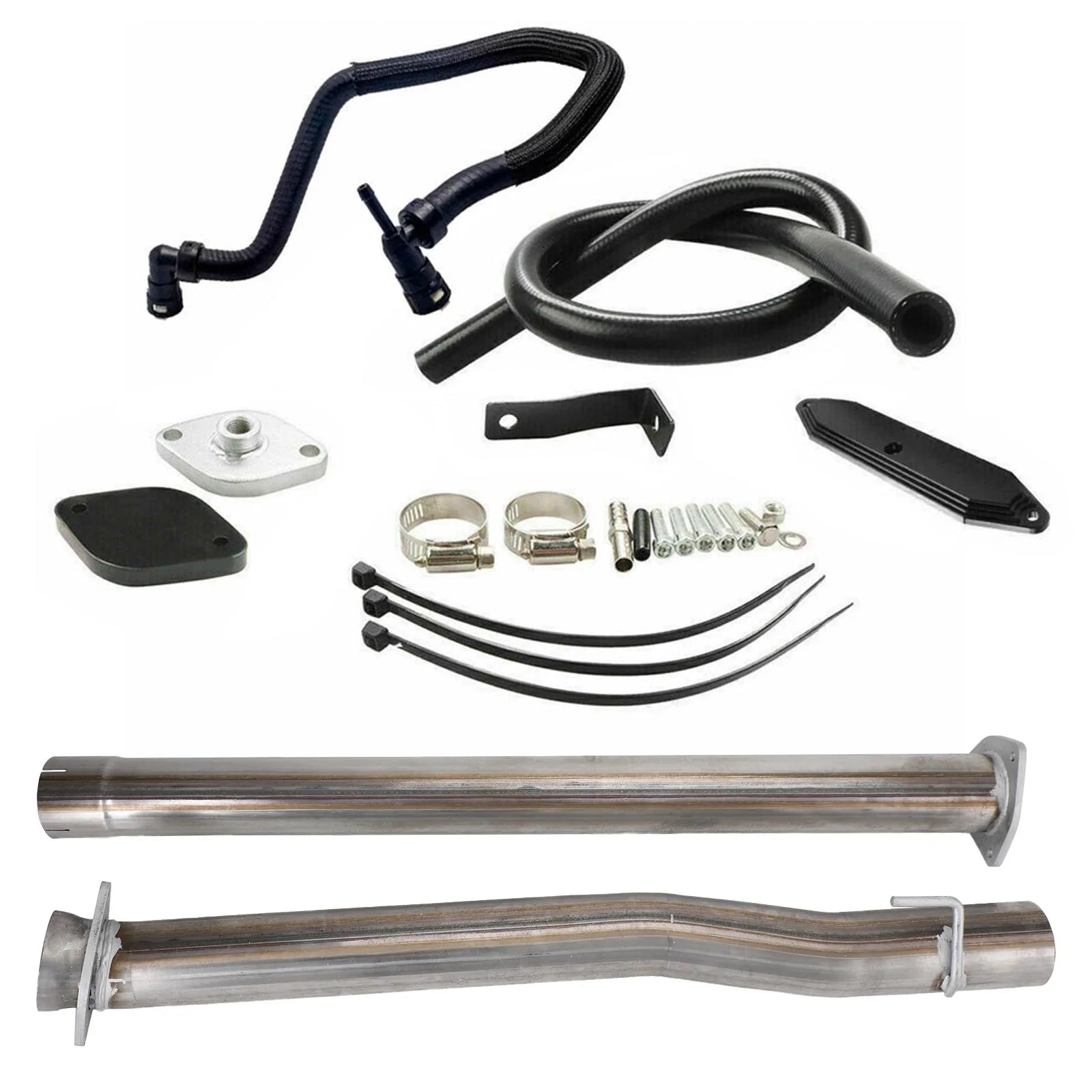 4 "Uitlaat Uitlaatpijp + EGR Kit + Koelvloeistofleiding voor Ford F250 F350 F450 Super Duty 6.7L Diesel 11-23