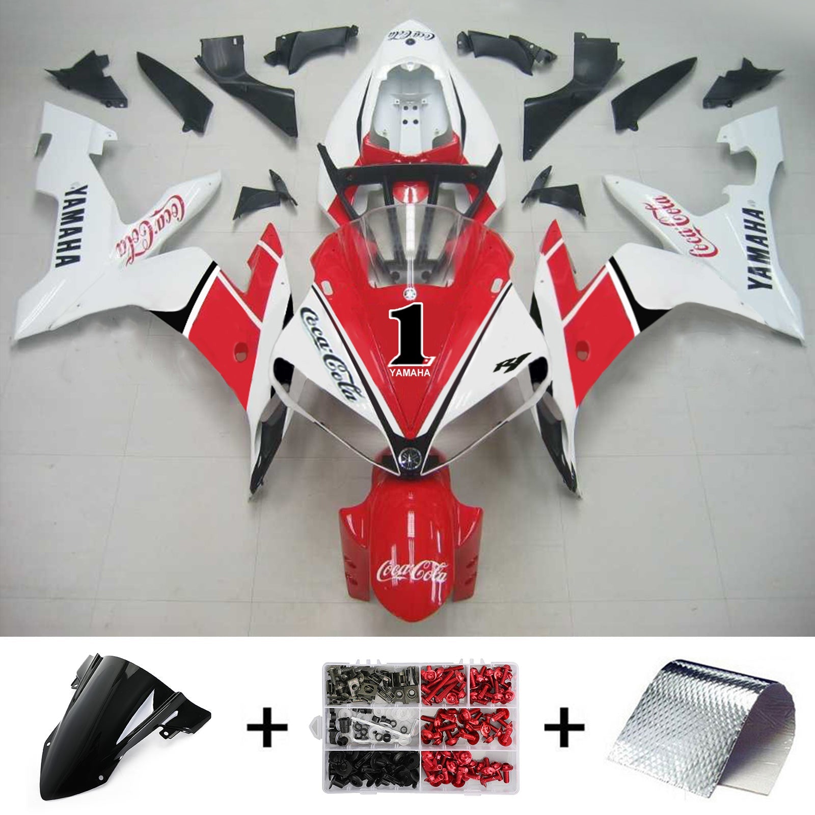 2004-2006 Yamaha YZF 1000 R1 Kit de carénage d'injection carrosserie plastique ABS #130