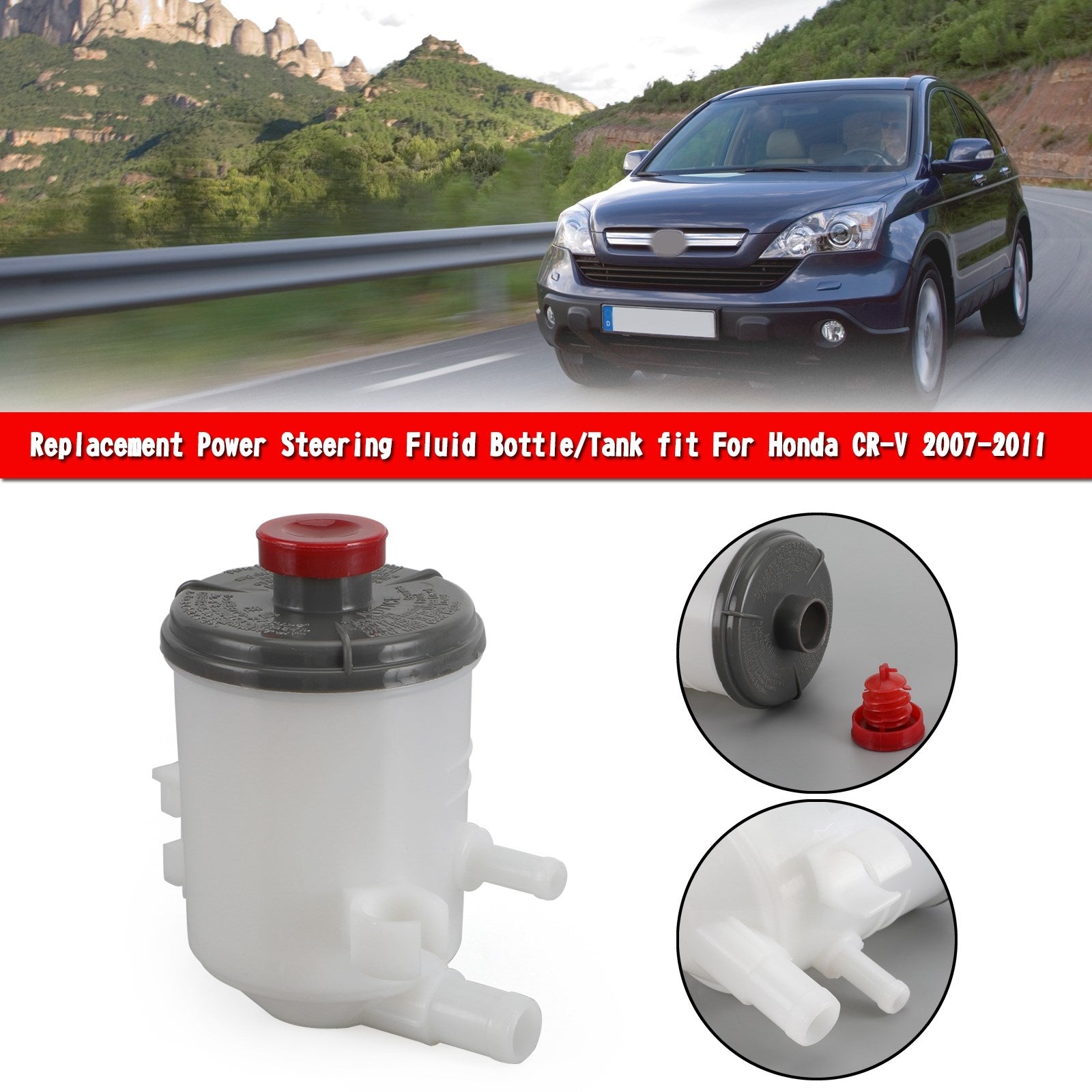 Replacement Power Steering Fluid Bottle/Tank Fit For Honda CR-V 2007-2011