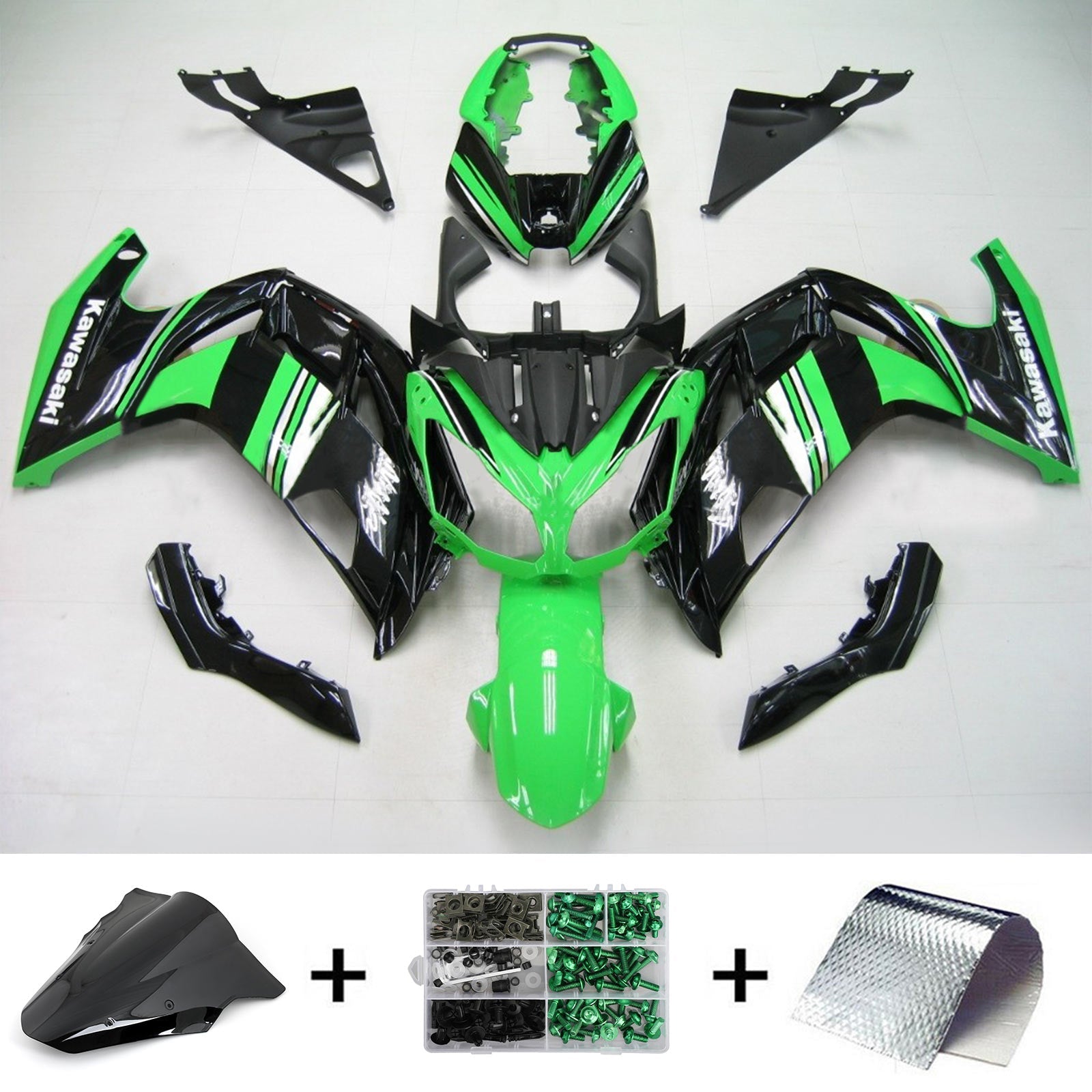 2012-2016 Kawasaki ER6F Ninja650 Amotopart Kit de carénage d'injection carrosserie plastique ABS #103