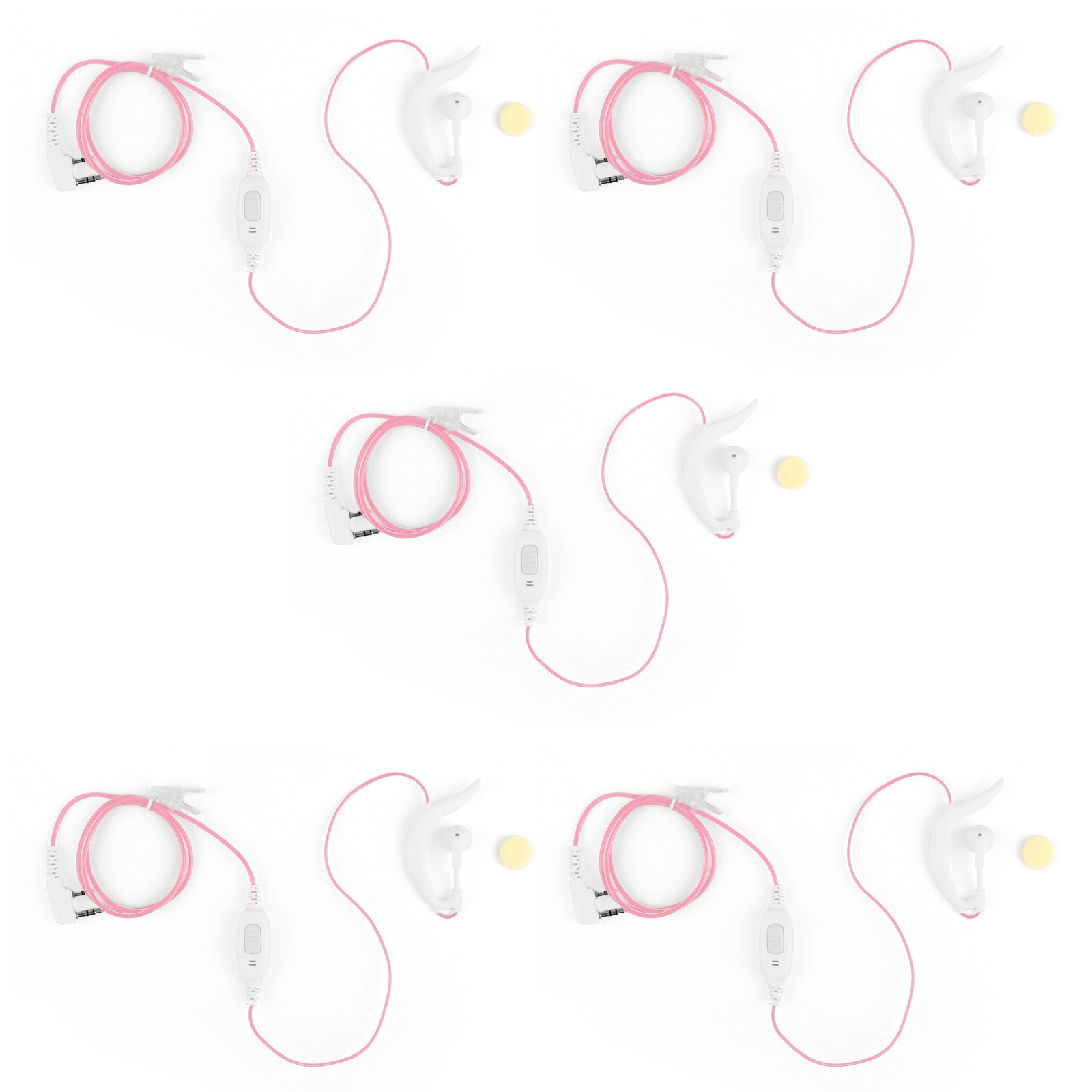 2 Pin G-Shape Earpiece Earphone PTT For HYT Radio TC268 TC270 TC368 4Colour