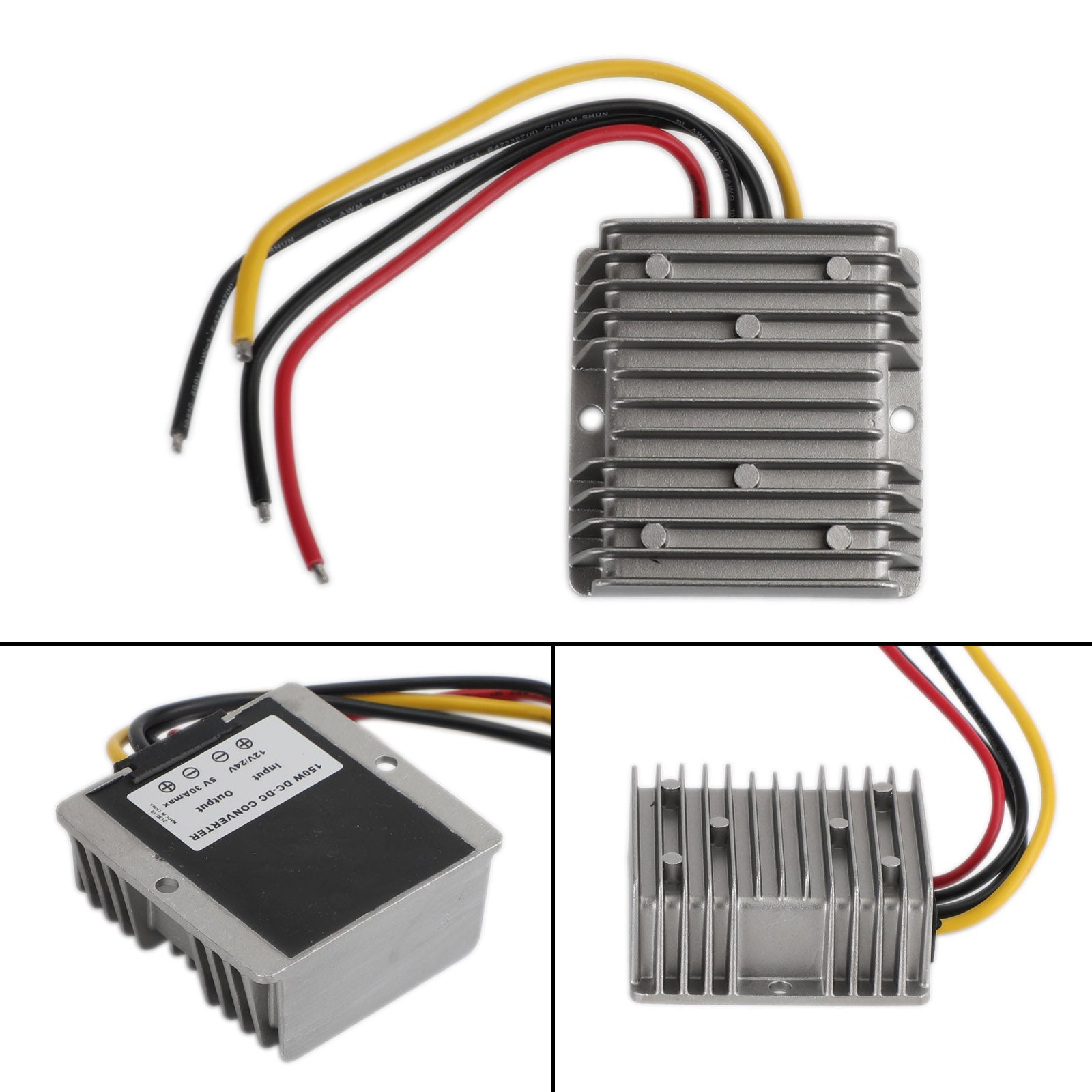 Régulateur de convertisseur d'alimentation abaisseur étanche DC 12V/24V à 5V 150W 30A