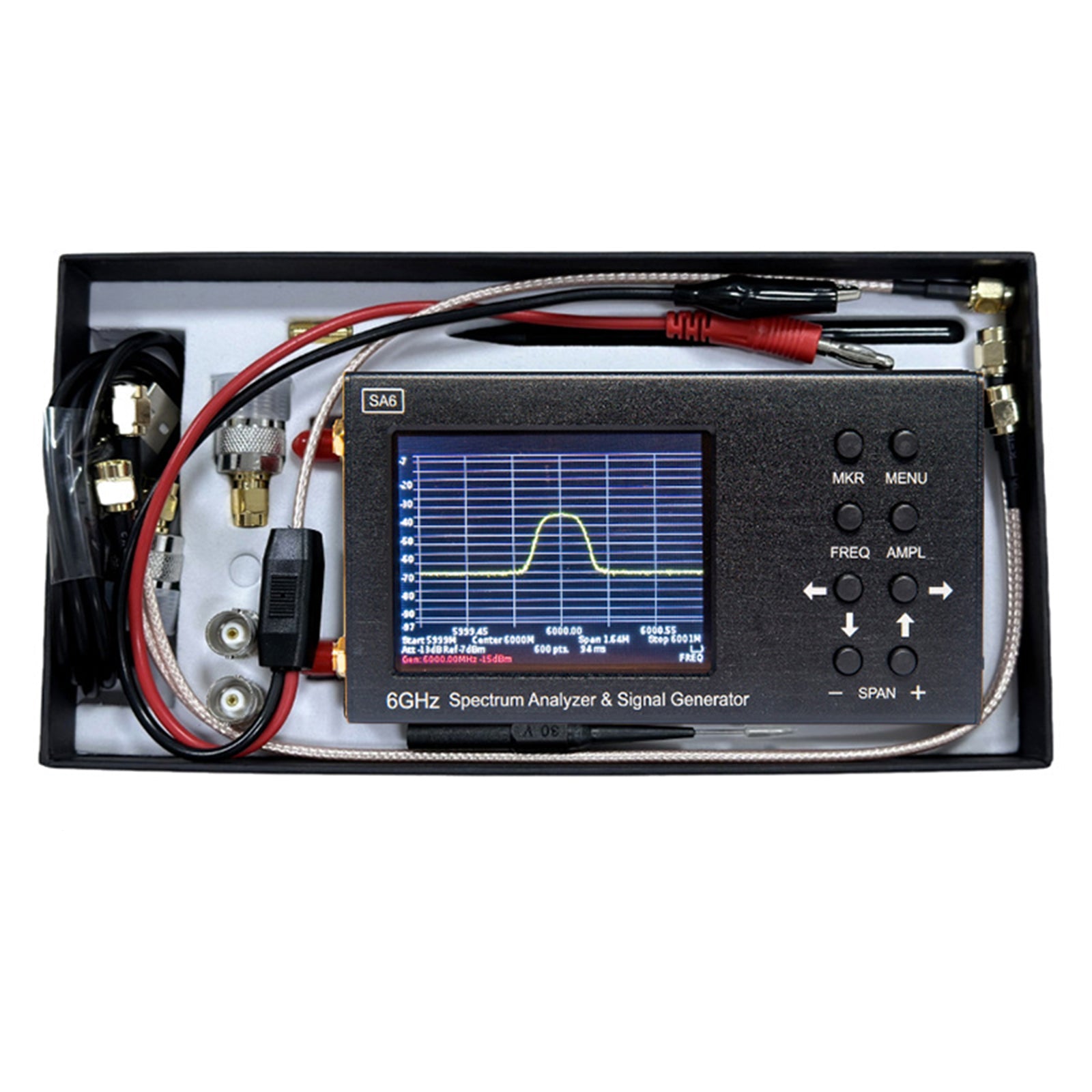 SA6 6 GHz portable 3,2" analyseur de spectre générateur de signal 35-6200 MHz