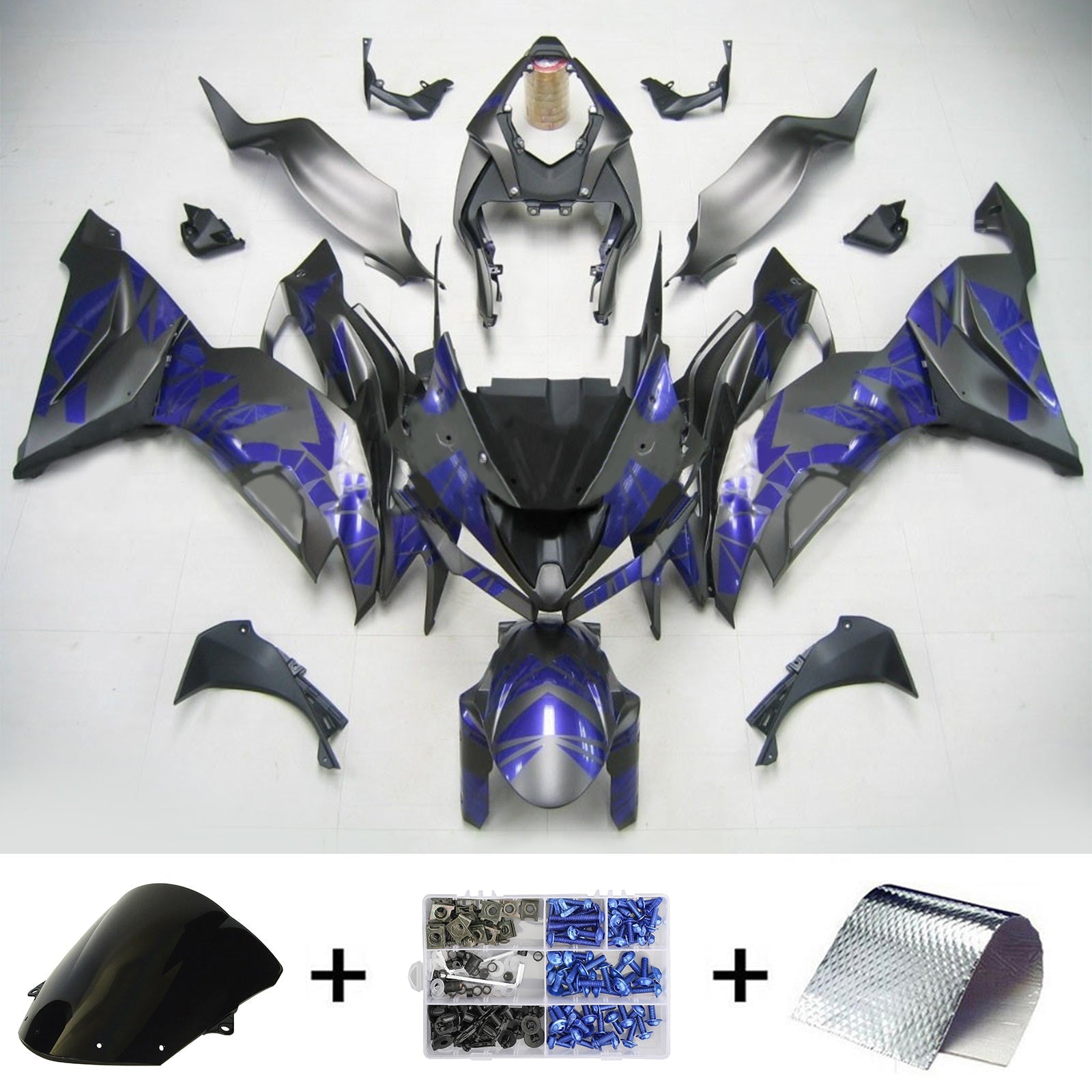 2019-2020 Kawasaki ZX6R Amotopart Injection Fairing Kit Bodywork Plastic ABS #103