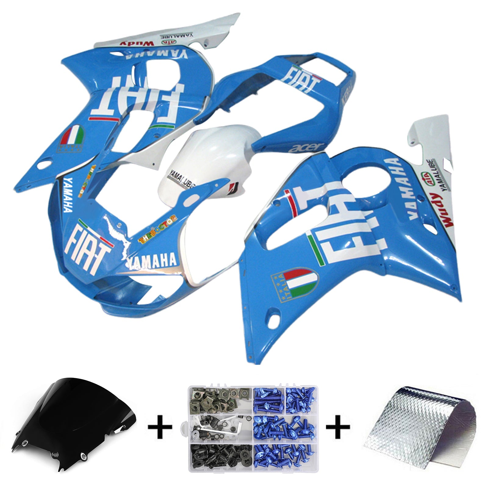 1998-2002 Yamaha YZF 600 R6 Kit de carénage carrosserie plastique ABS