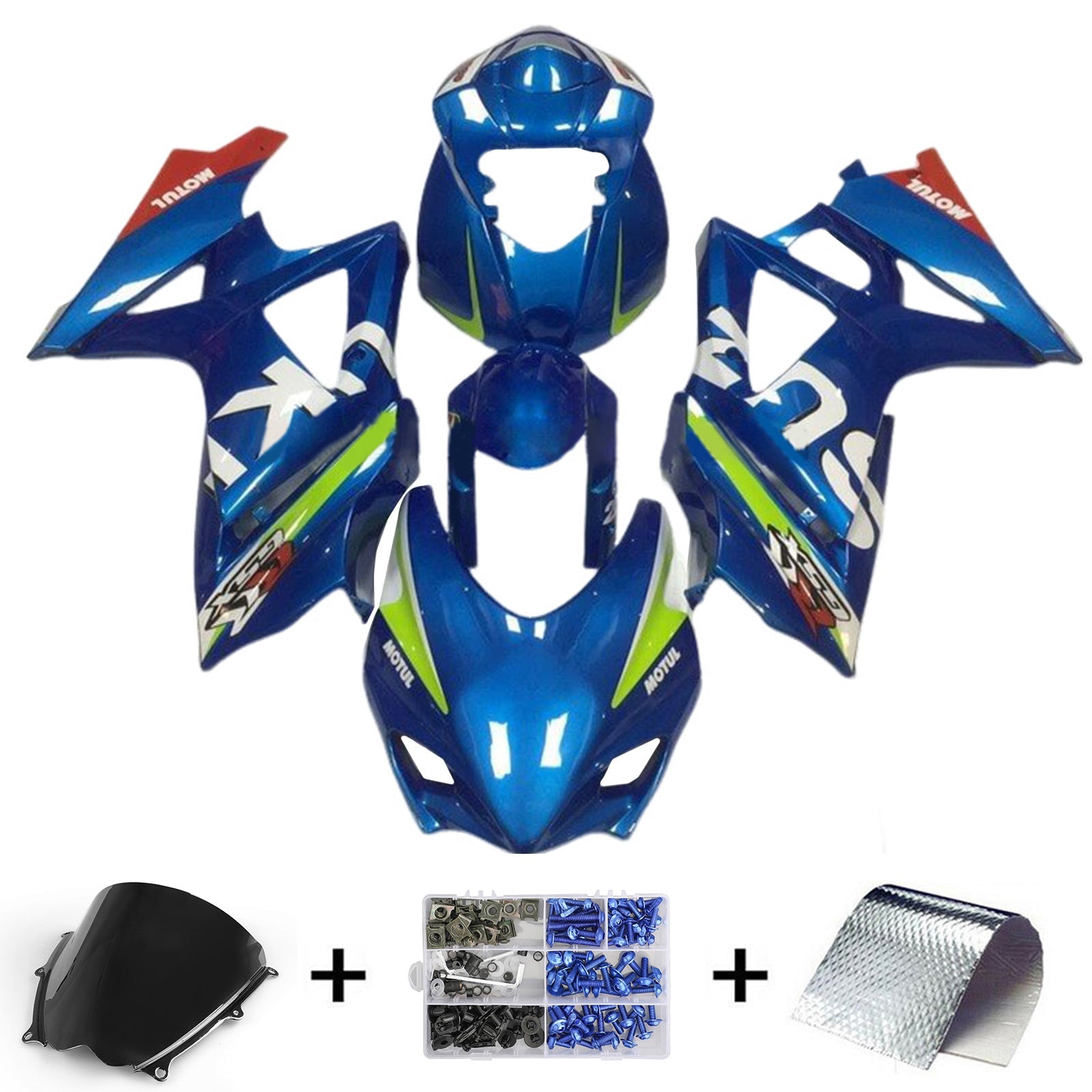 2007-2008 Suzuki GSXR1000 K7 Fairing Kit Bodywork Plastic ABS