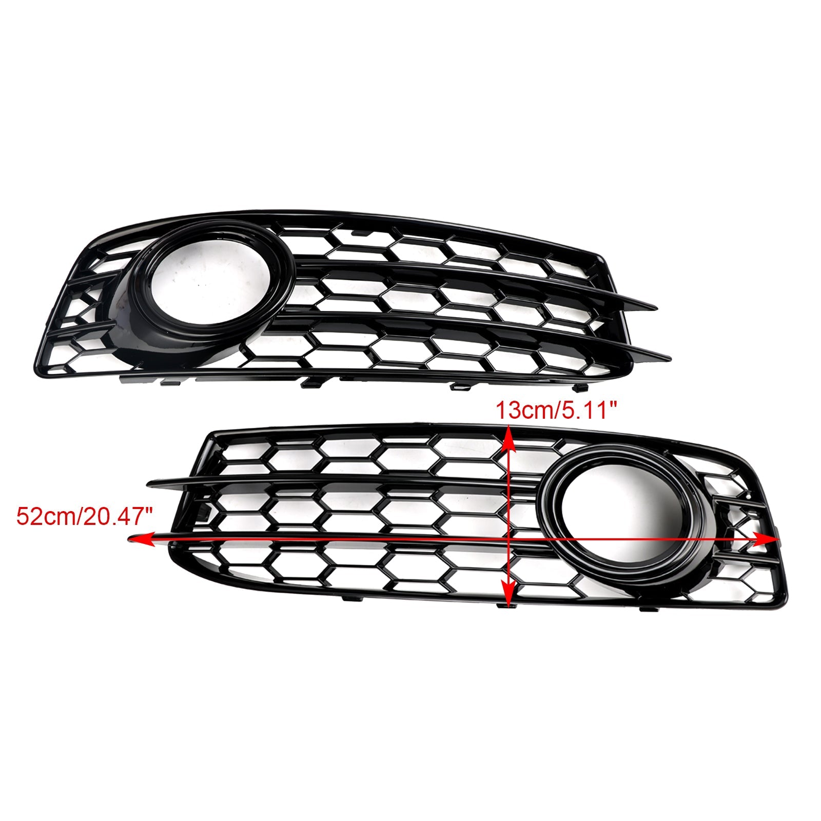 Audi A3 8P S-Line 2009-2012 Honeycomb Front Bumper Fog Light Grill Cover