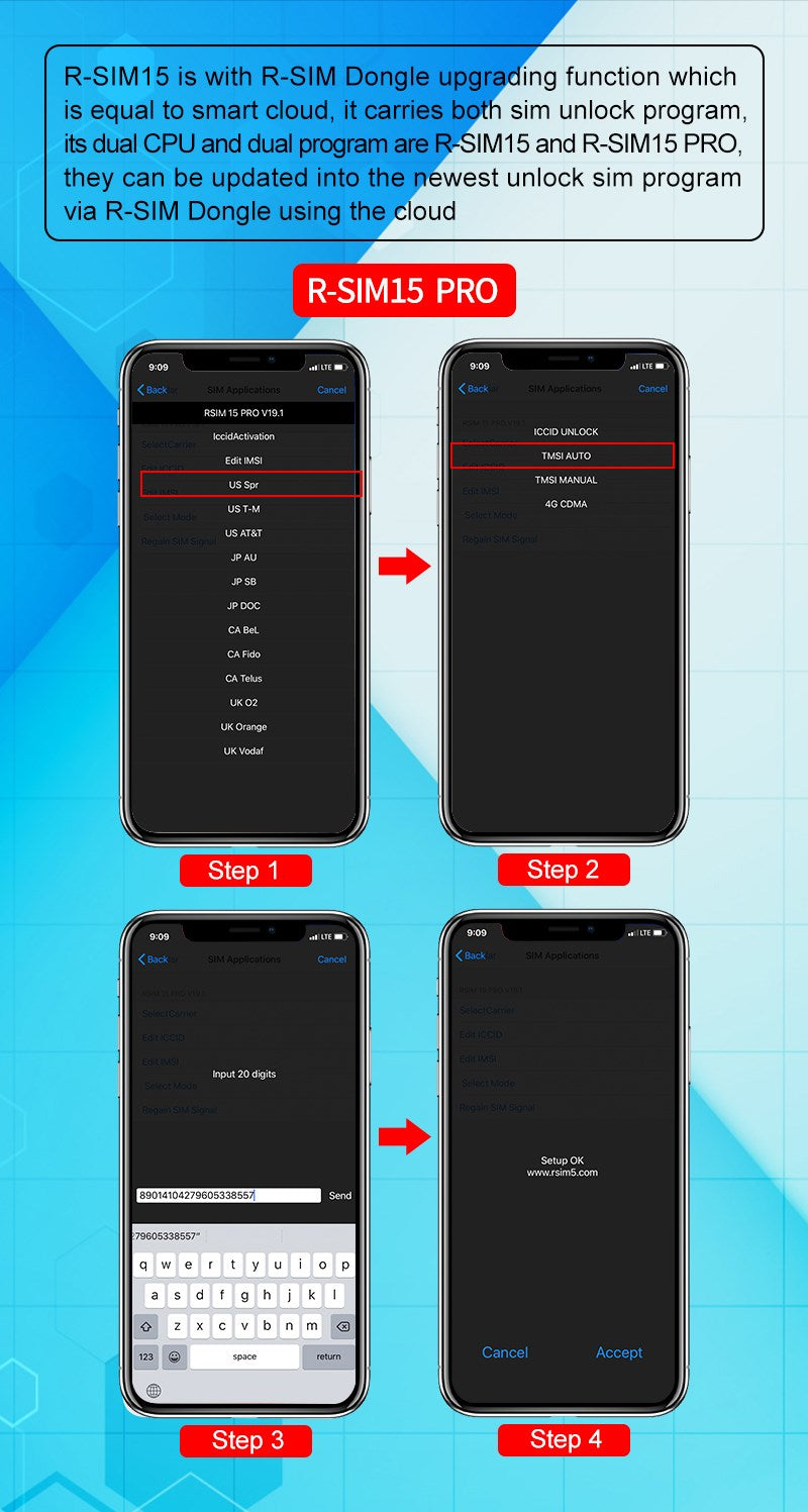 Upgrade RSIM-15 Nano Unlock Card for iPhone 13 Pro X XS Max 8 iOS 14.7