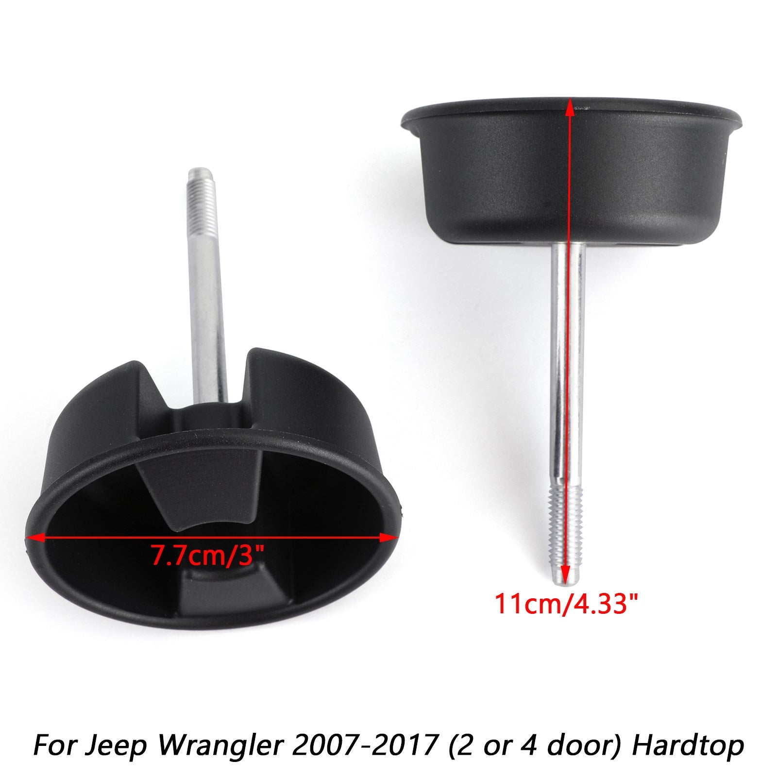 2 pièces Jeep Wrangler 2007-2017 Hardtop Freedom vis de bouton de montage supérieur