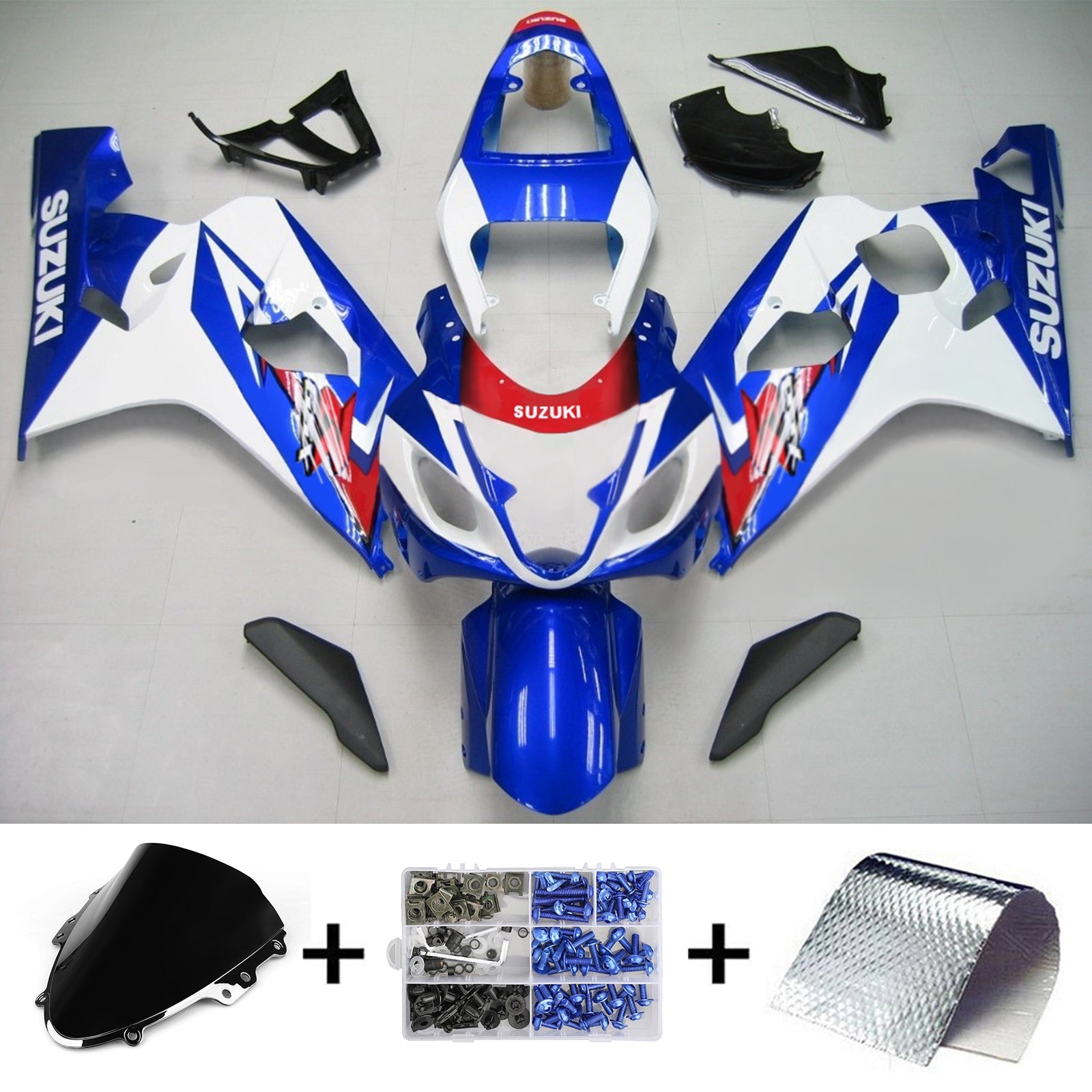 2004-2005 Suzuki GSXR 600/750 K4 Amotopart Injection Fairing Kit Bodywork Plastic ABS #146