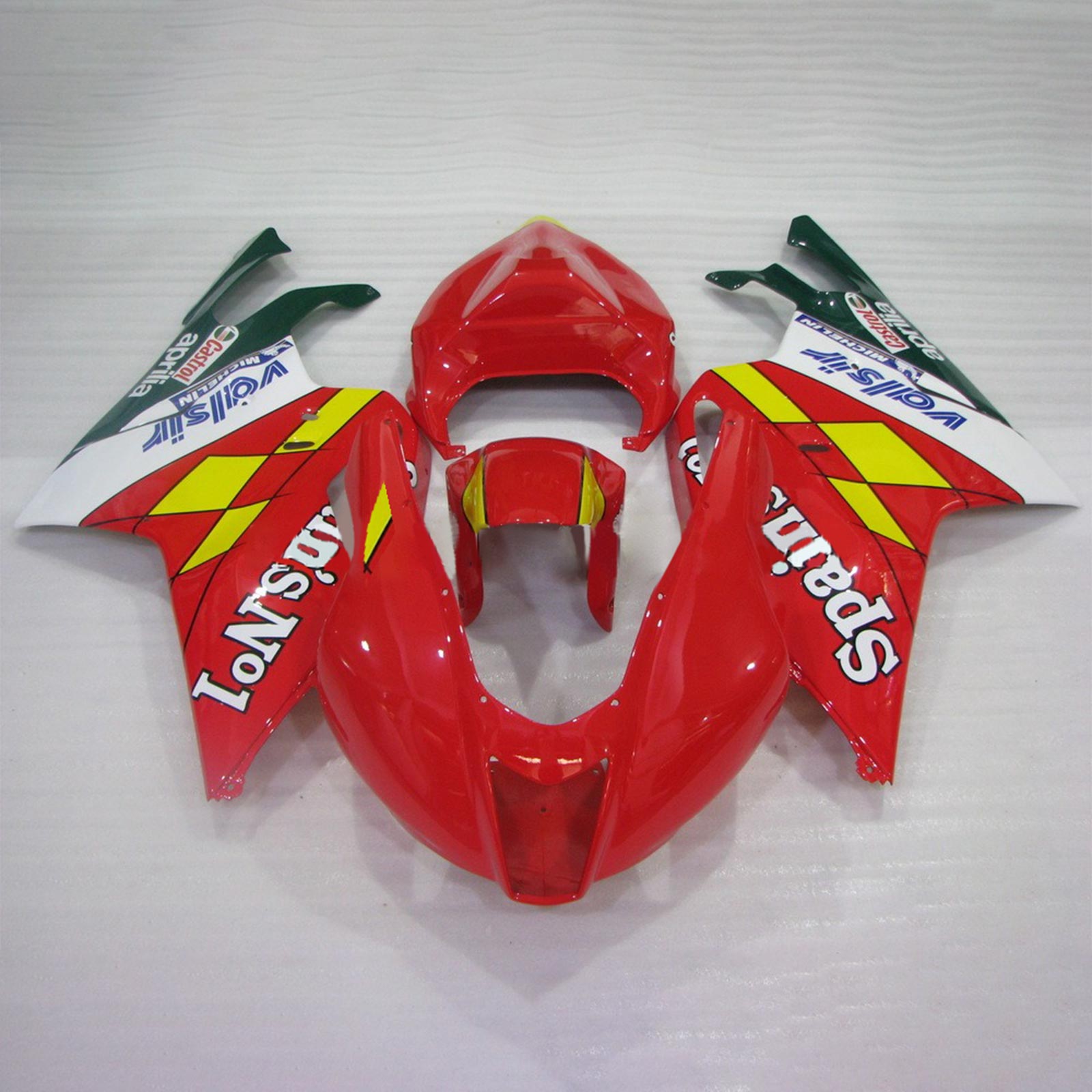 2003-2006 Aprilias RSV1000 Amotopart Injection Fairing Kit Karosseri Plast #101