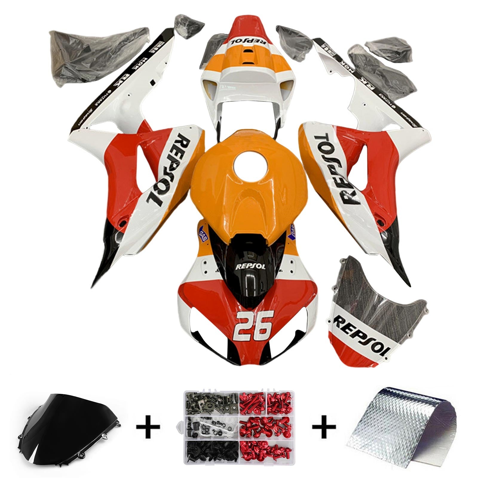 2006-2007 Honda CBR1000RR kuipset carrosserie kunststof ABS