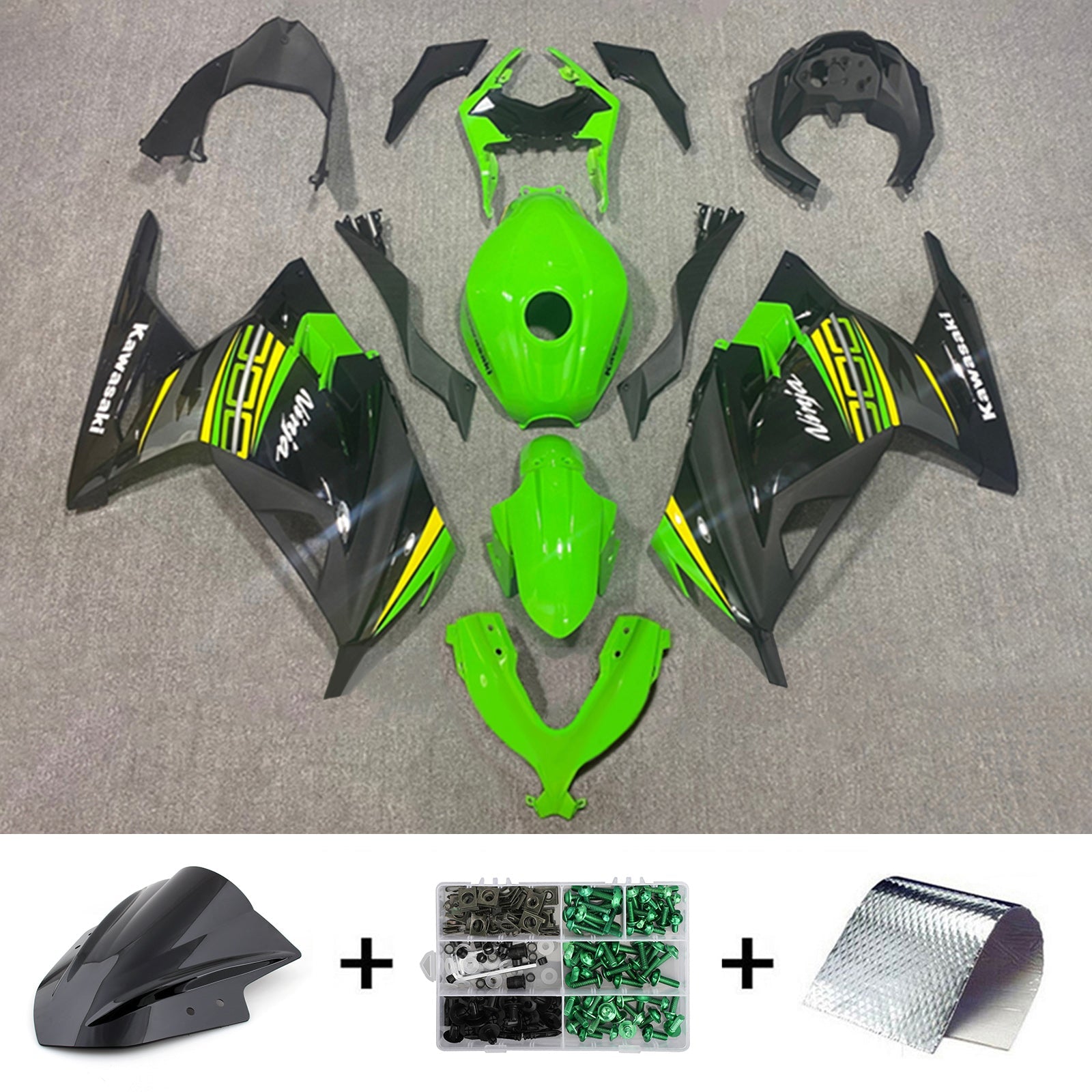 2013-2024 Kawasaki EX300/Ninja 300 Kit de carenado de inyección Carrocería Plástico ABS