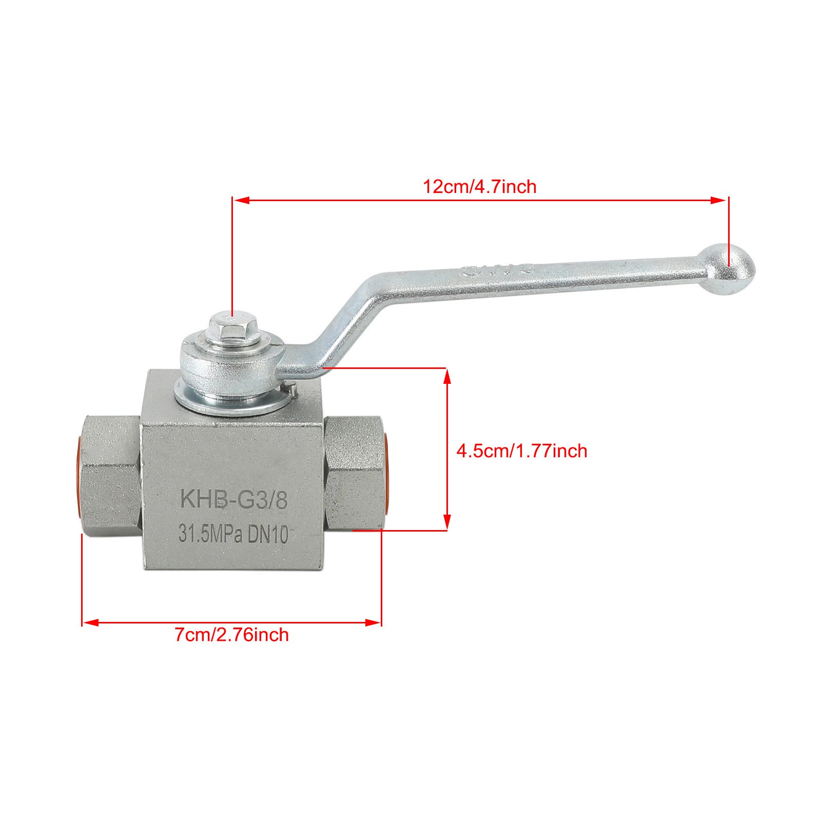 2 Way Hydraulic Ball Valve 1/4" NPT Female High Pressure Ball Valve