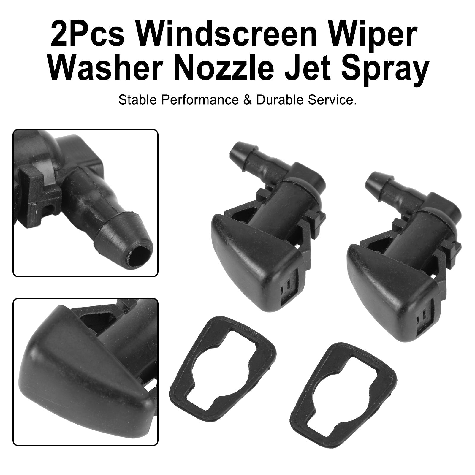 2Pcs Windscreen Wiper Washer Nozzle Jet Spray For Jeep Grand Cherokee 2011-2017