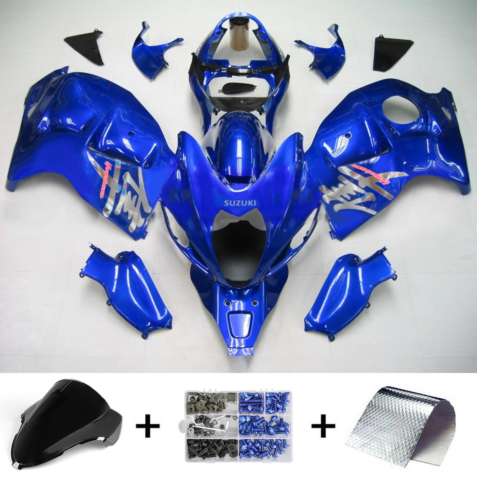 1999-2007 Suzuki Hayabusa GSX1300 Amotopart Kit de carénage d'injection carrosserie plastique ABS #107