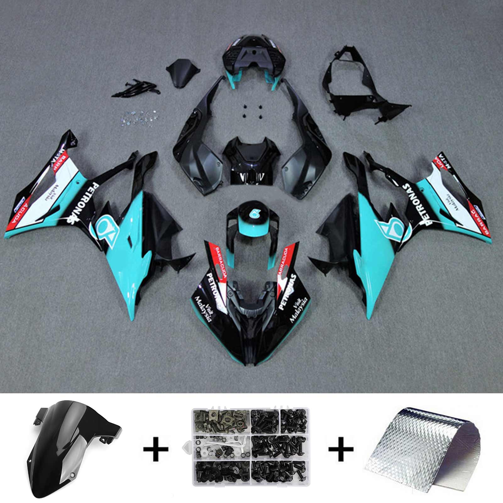 2019-2022 BMW S1000RR Amotopart Injection Fairing Kit Karosseri Plast ABS #120