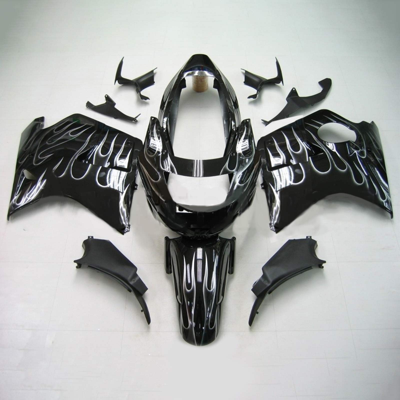 1996-2007 Honda CBR1100XX SuperBlackBird Amotopart Injection Fairing Kit Bodywork ABS #117